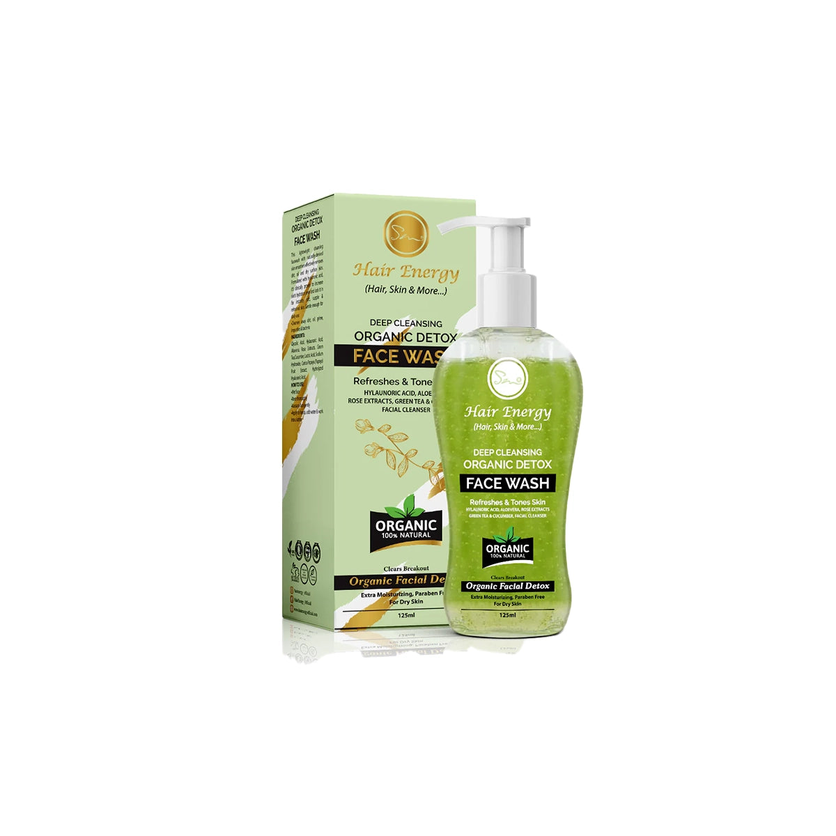 HAIR ENERGY DEEP CLEANSING FACE WASH 125ML ORGANIC DETOX