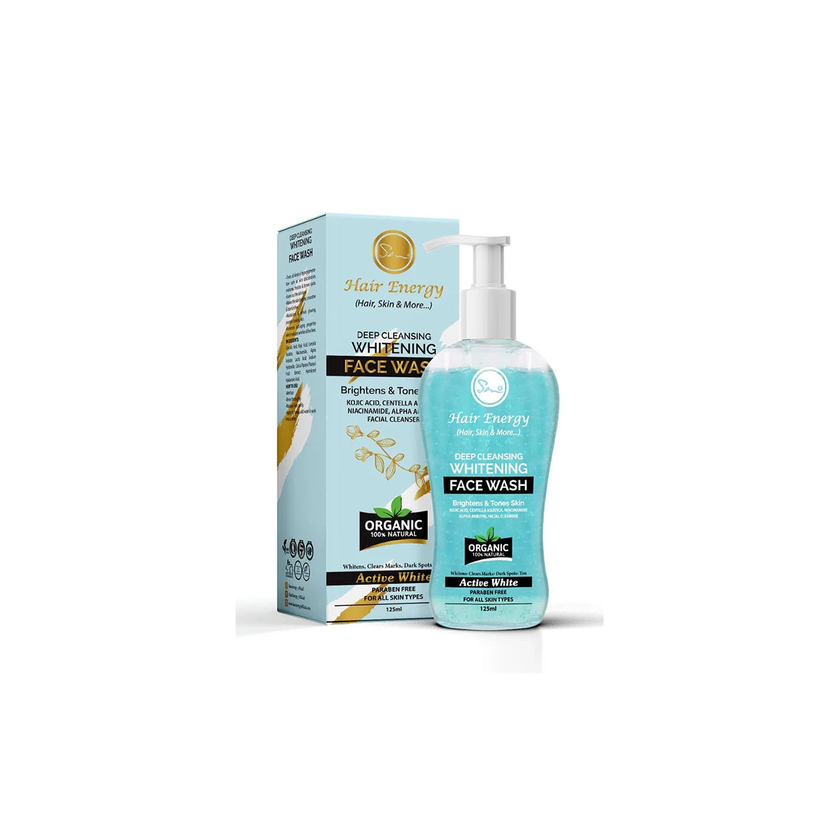 HAIR ENERGY DEEP CLEANSING WHITENING FACE WASH 125ML
