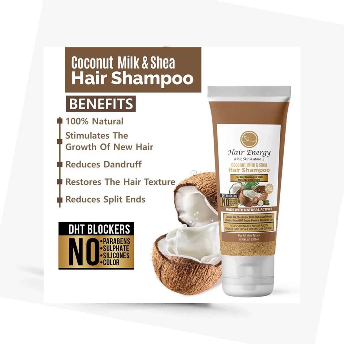 HAIR ENERGY HAIR CONDITIONER 200ML COCONUT MILK & SHEA