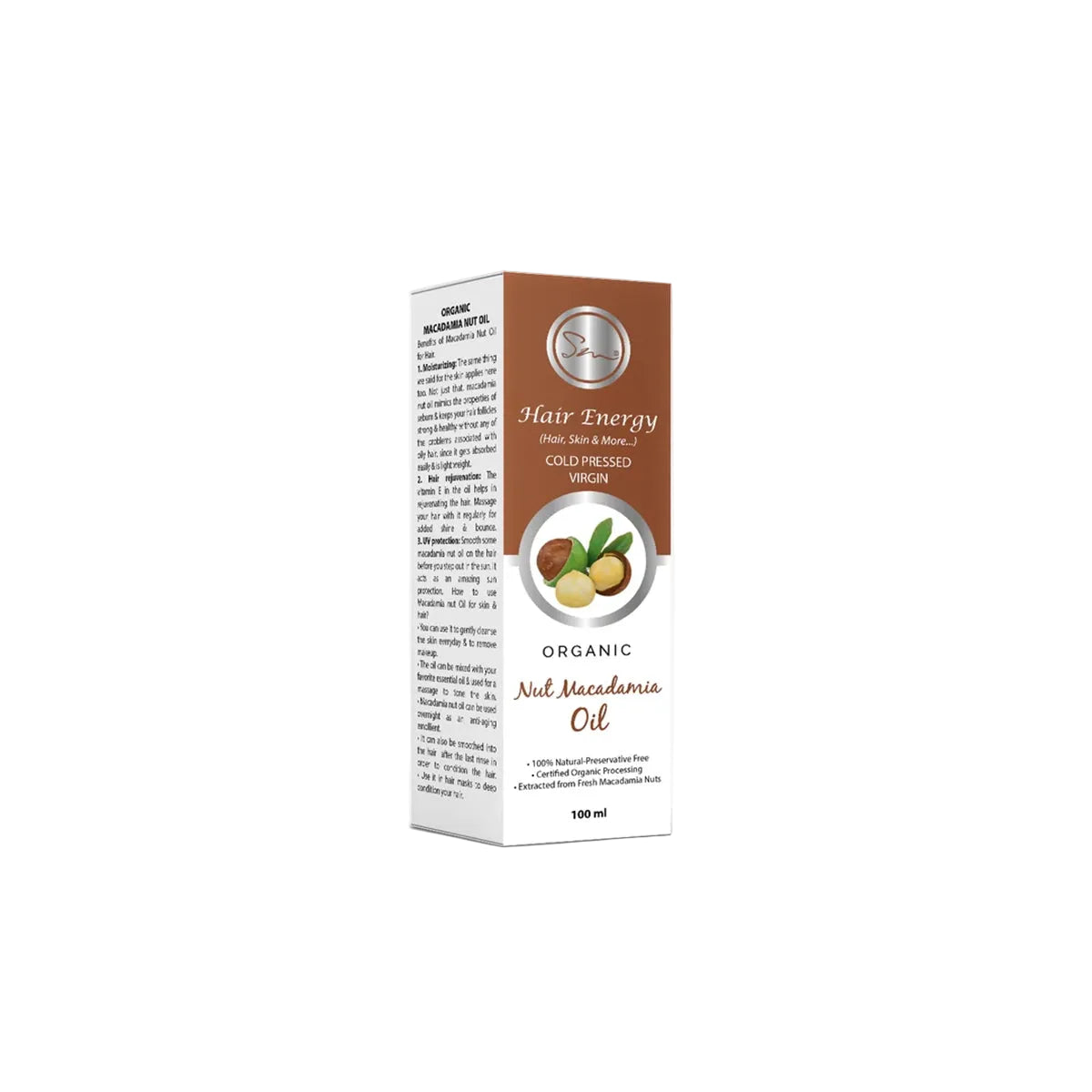HAIR ENERGY ORGANIC OIL 100ML NUTMEG