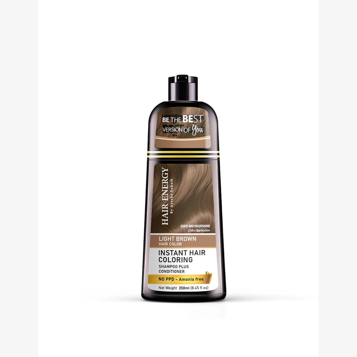 HAIR ENERGY COLORING SHAMPOO LIGHT BROWN 250ML