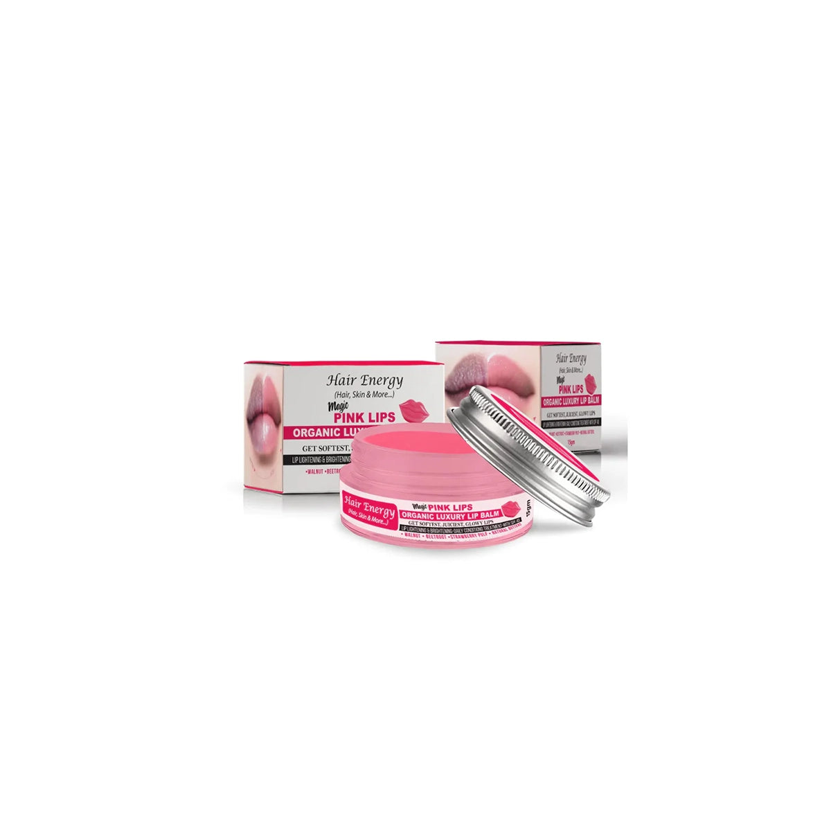 HAIR ENERGY MAGIC PINK LIPS ORGANIC LUXURY LIP BALM 15G