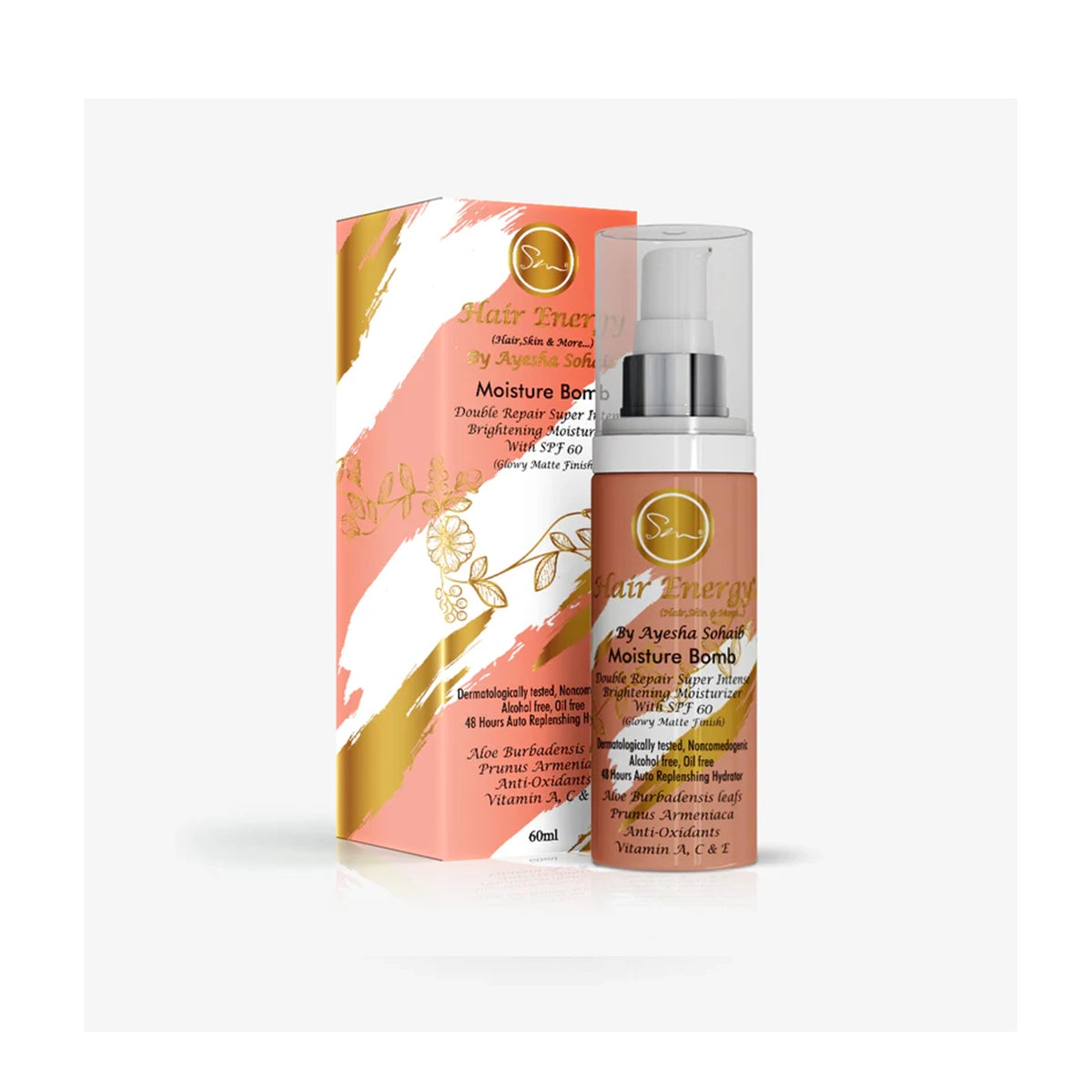 HAIR ENERGY MOISTURE BOMB BRIG MOISTURISER SPF60 60ML