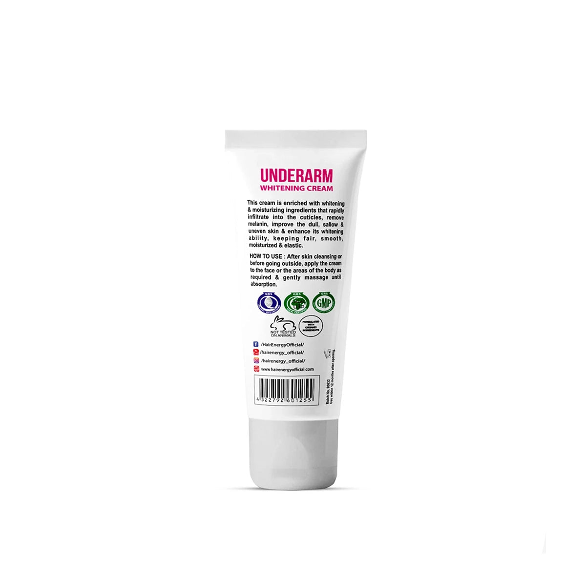 HAIR ENERGY UNDERARM WHITENING CREAM 60ML