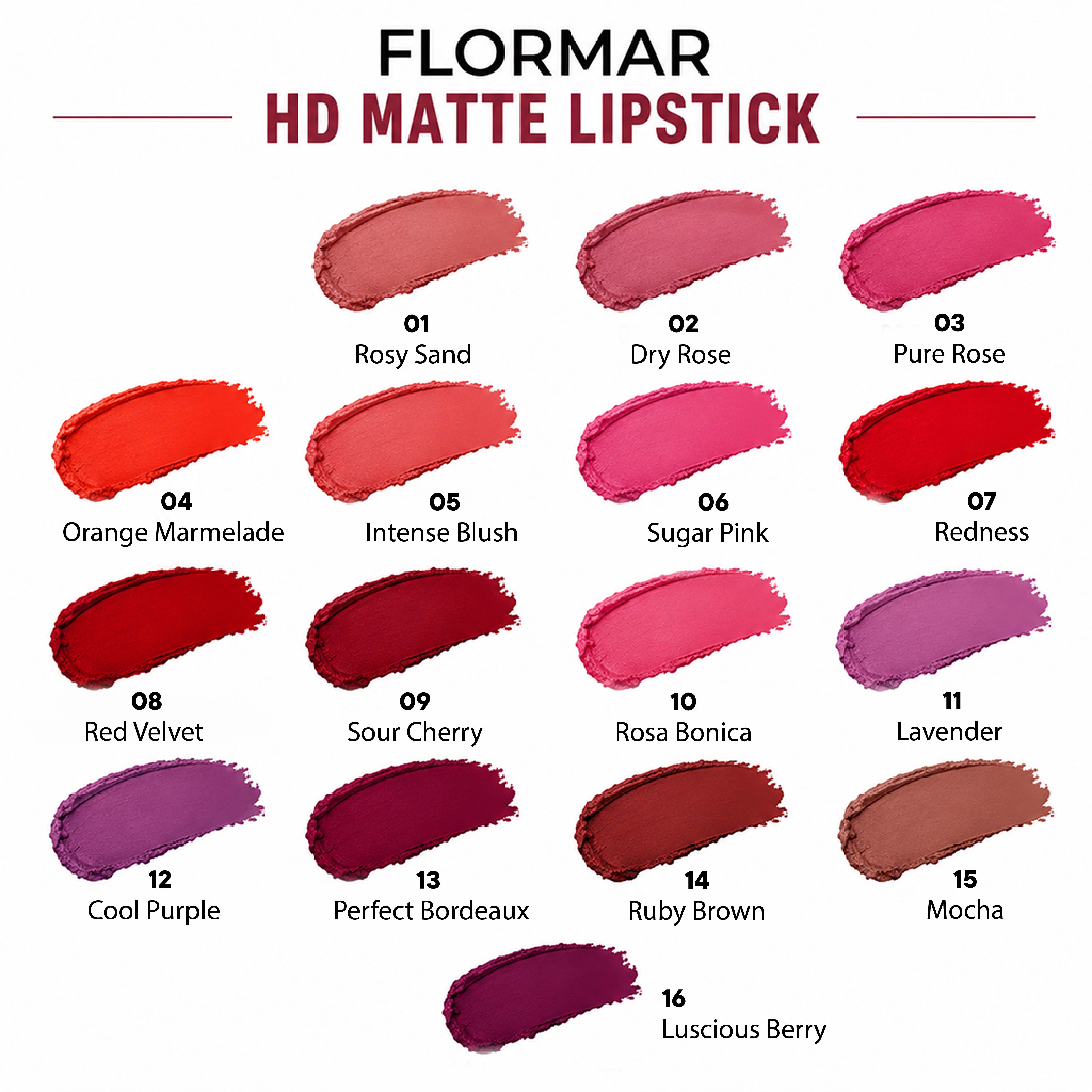 FLORMAR LIPSTICK HD MATTE