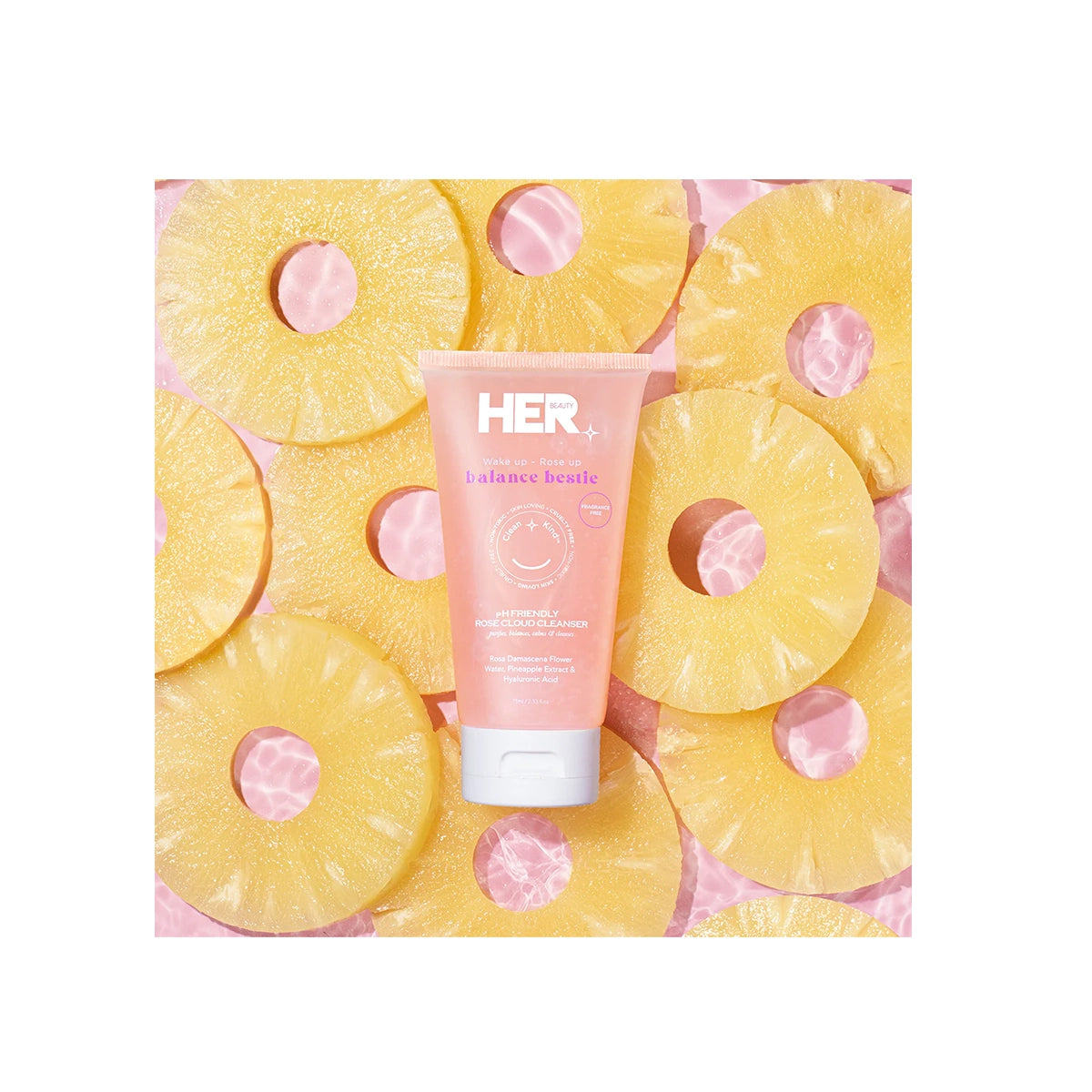 HER BEAUTY BALANCE BESTIE ROSE CLOUD CLEANSER 75ML