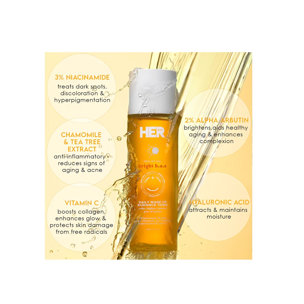 HER BEAUTY BRIGHT BAE DAILY WAKE UP RADIANC TONIC 150ML