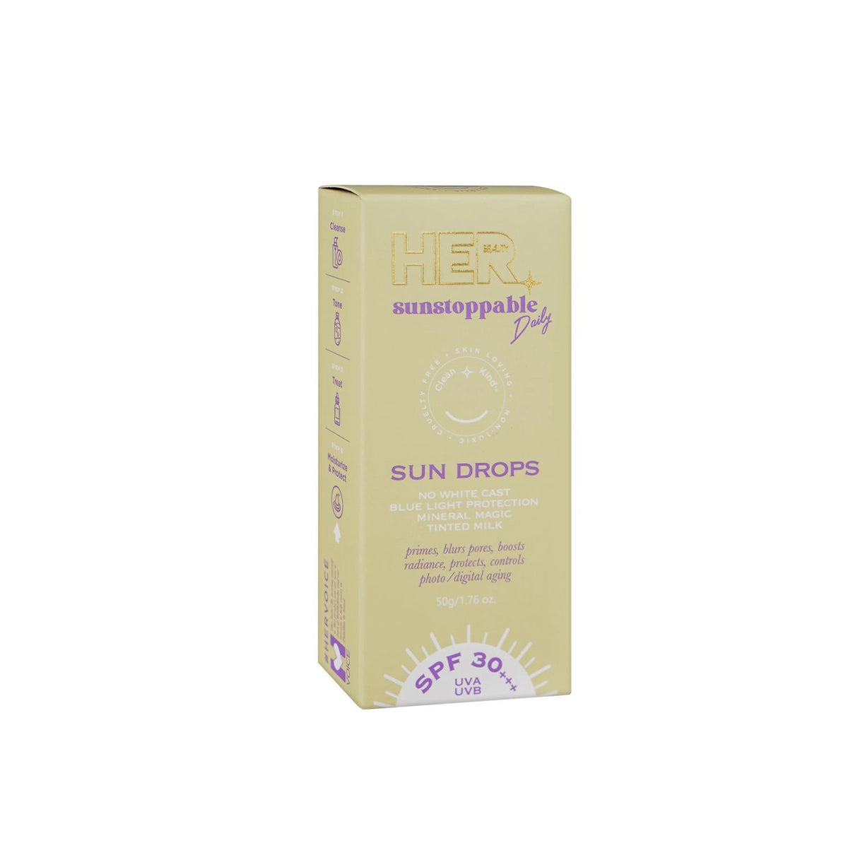 HER BEAUTY SUNSTOPPABLE SUN DROPS SUNSCREEN SPF30 50G