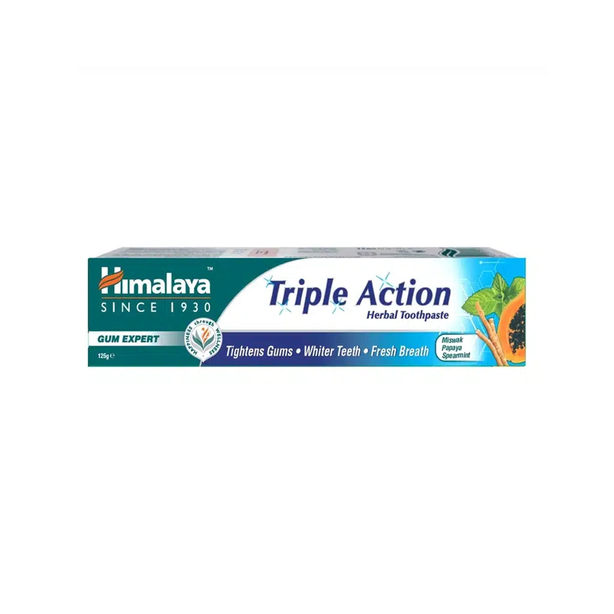 HIMALAYA TOOTH PASTE 125GM TRIPLE ACTION HERBAL