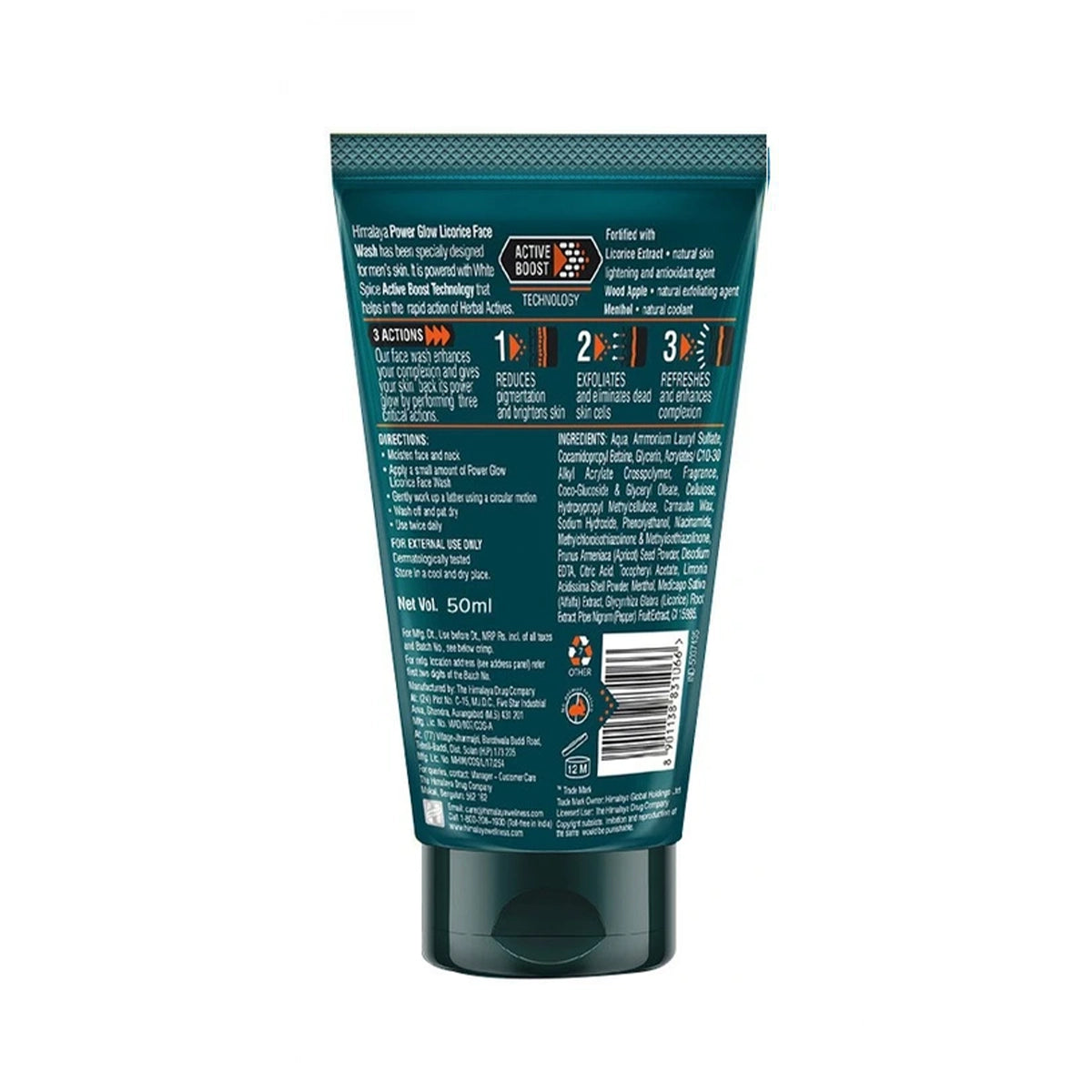 HIMALAYA FACE WASH 100ML MEN LICORICE POWER GLOW
