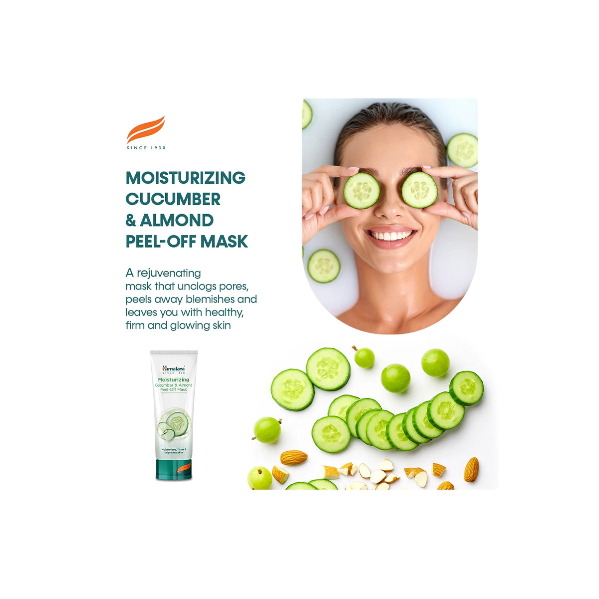 HIMALAYA PEEL OF MASK MOISTURIZING 75ML CUCUMBER AND ALMOND