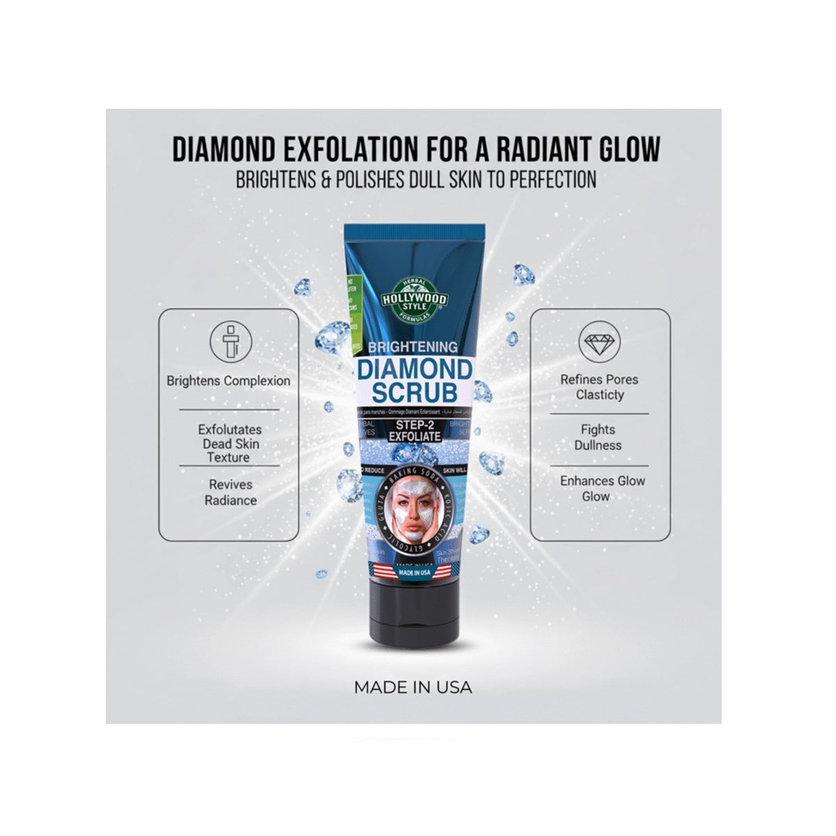 HOLLYWOOD 100ML DIAMOND GLUTA SCRUB
