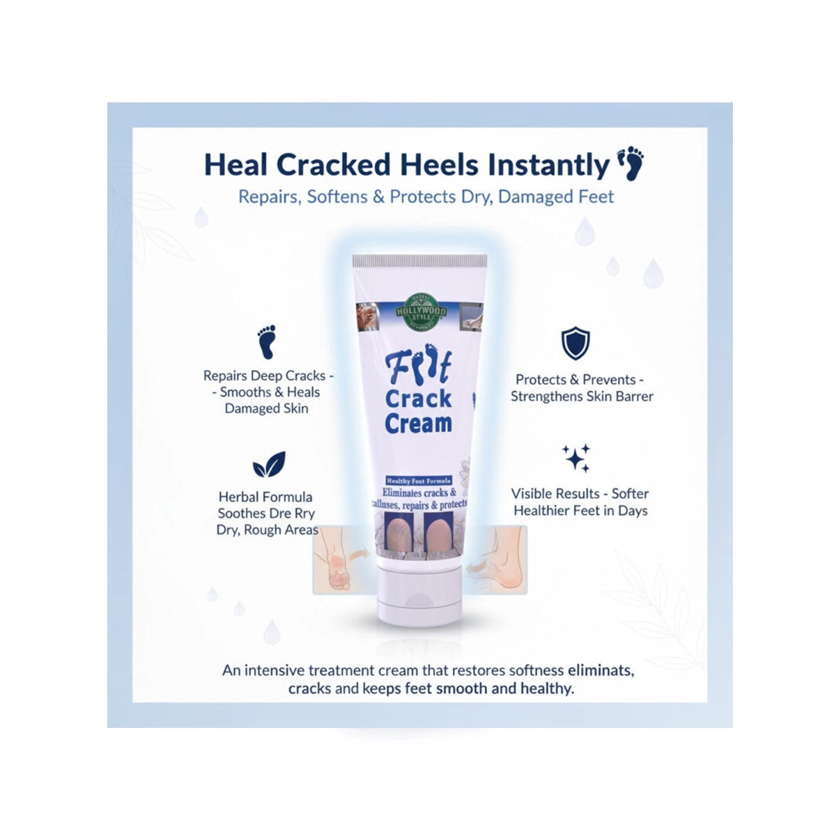 HOLLYWOOD 150ML FOOT CRACK CREAM