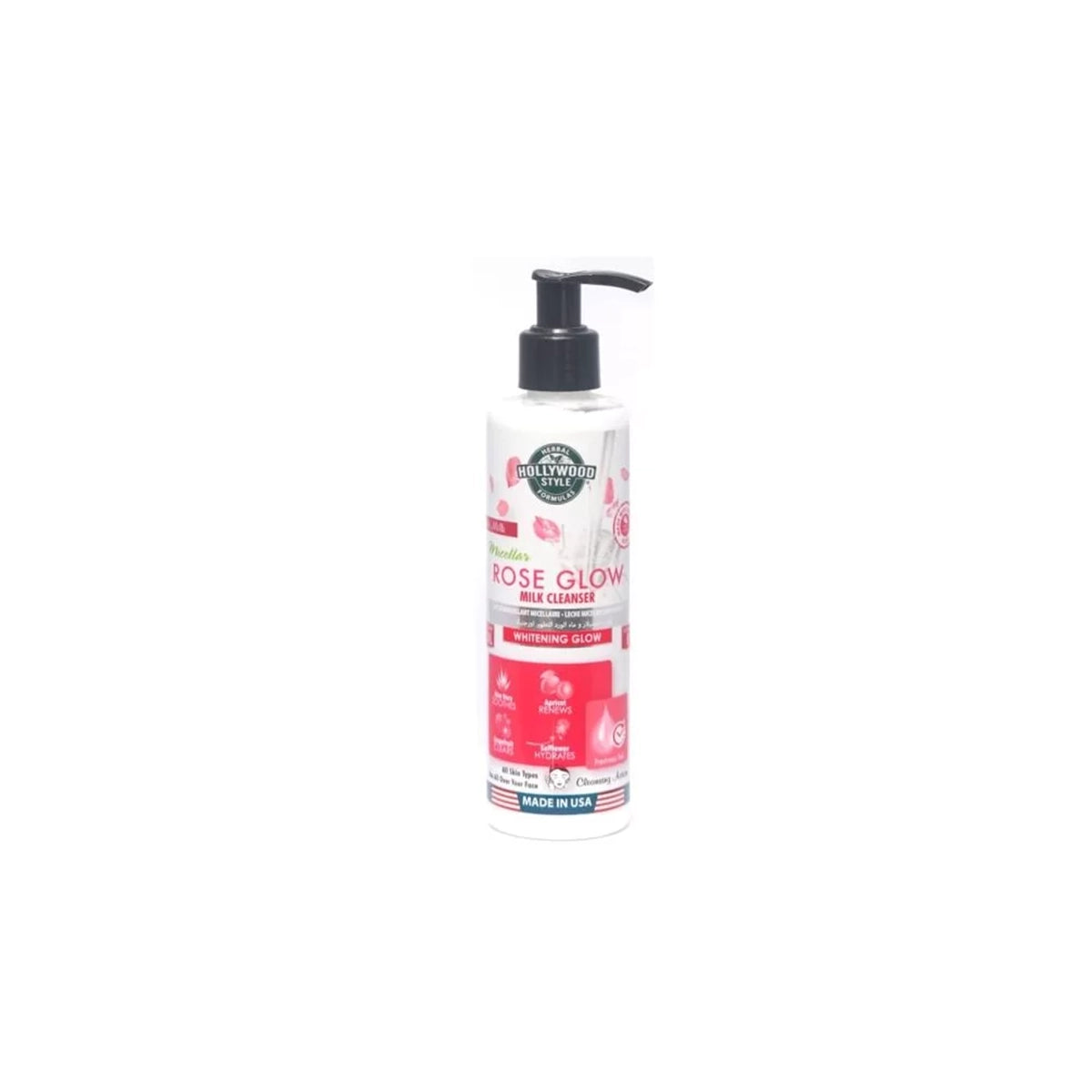 HOLLYWOOD 236ML MILK CLEANSER ROSE GLOW WHITENING