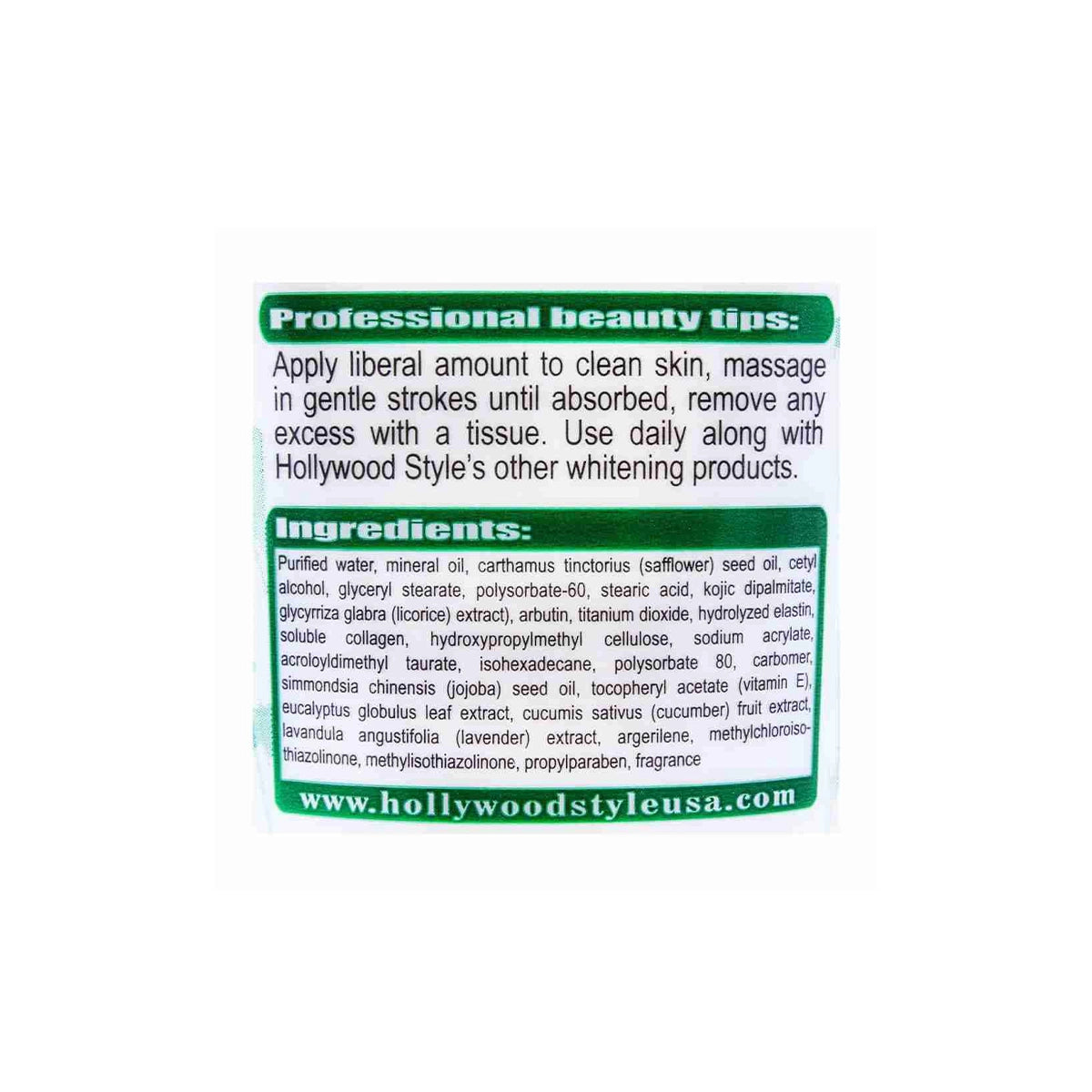 HOLLYWOOD 325GM WHITENING MASSAAGE CREAM
