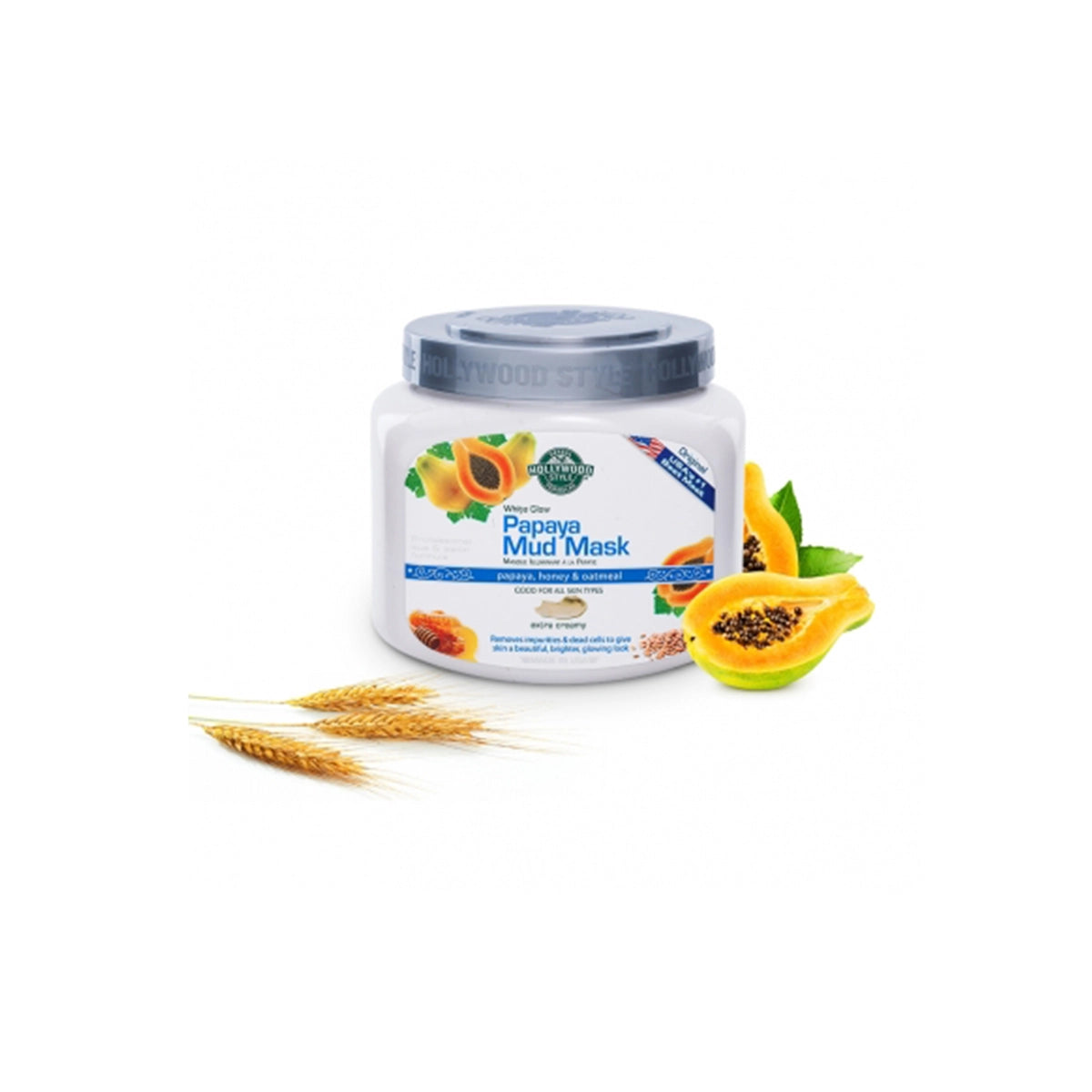 HOLLYWOOD 550GM PAPAYA MUD MASK