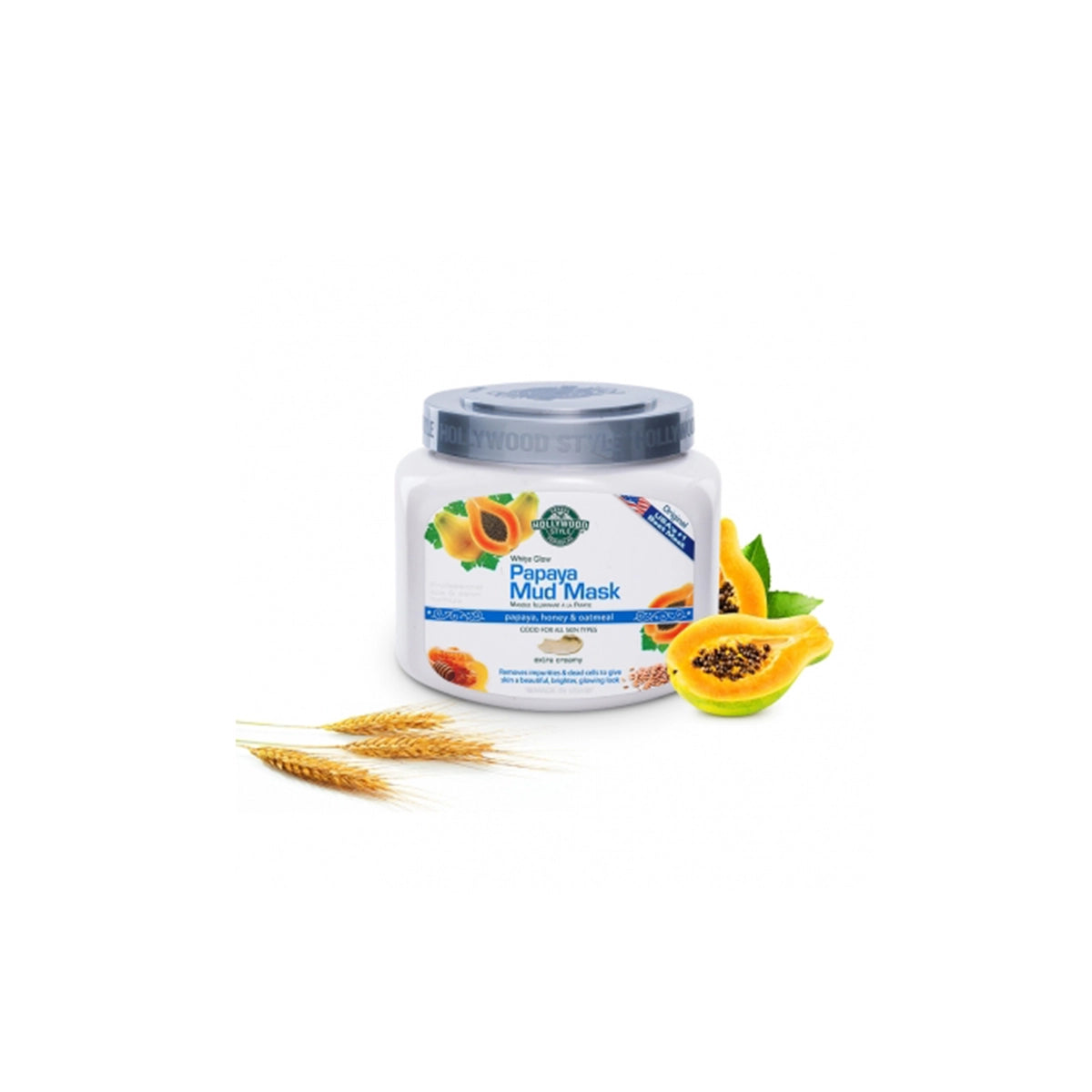 HOLLYWOOD 325GM PAPAYA MUD MASK