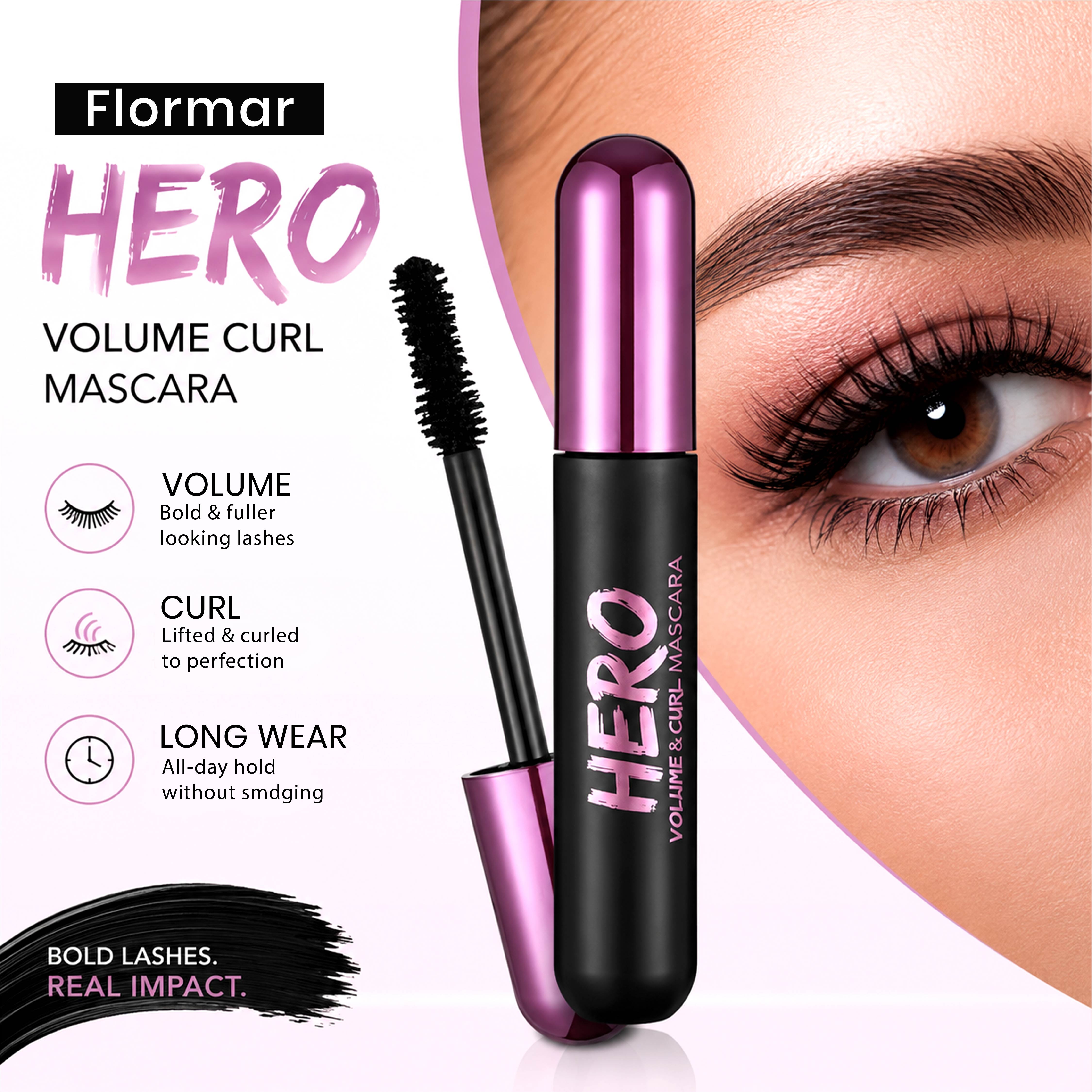 FLORMAR MASCARA HERO VOLUME CURL