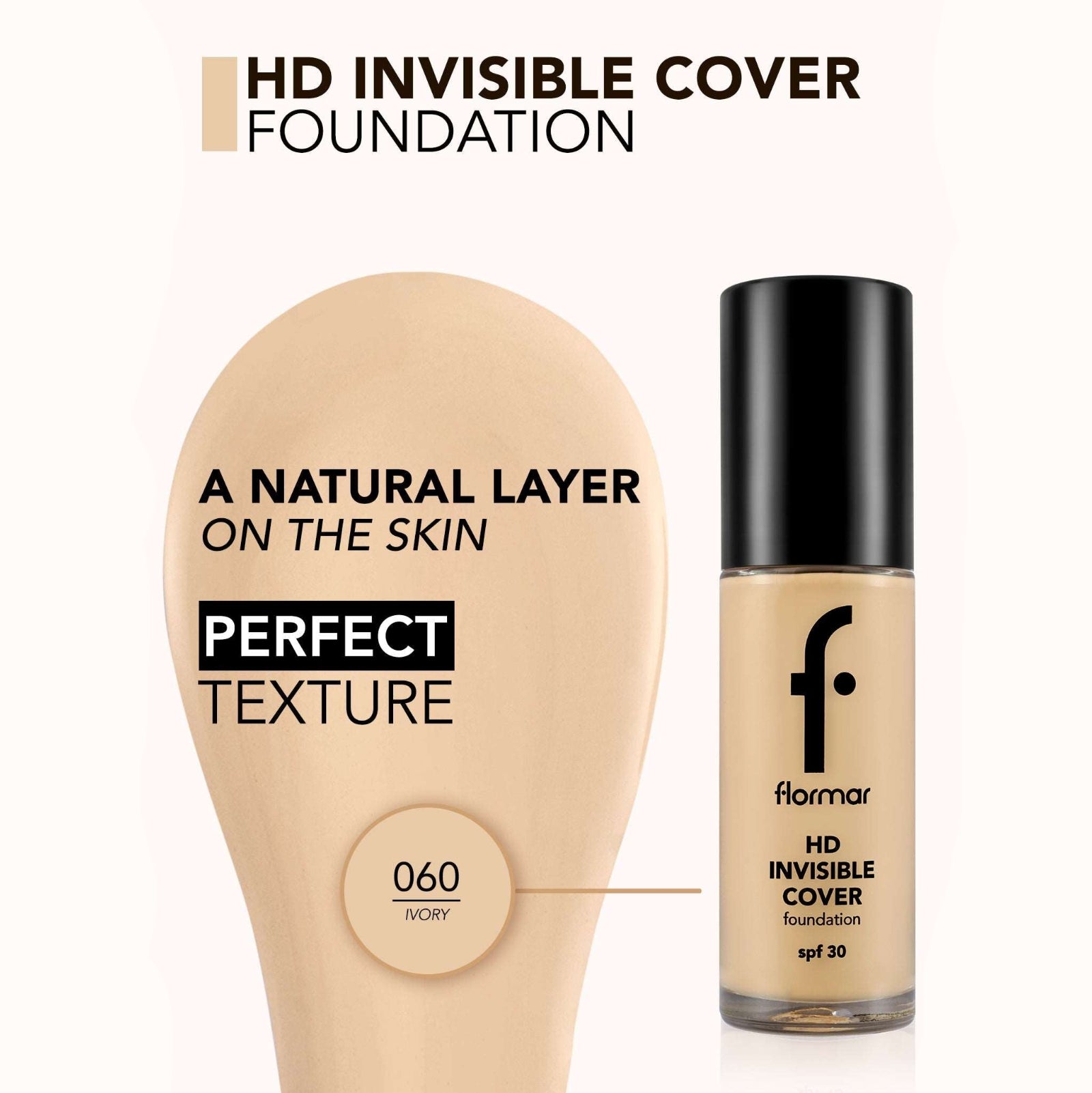 FLORMAR FOUNDATION INVISIBLE COVER HD 060