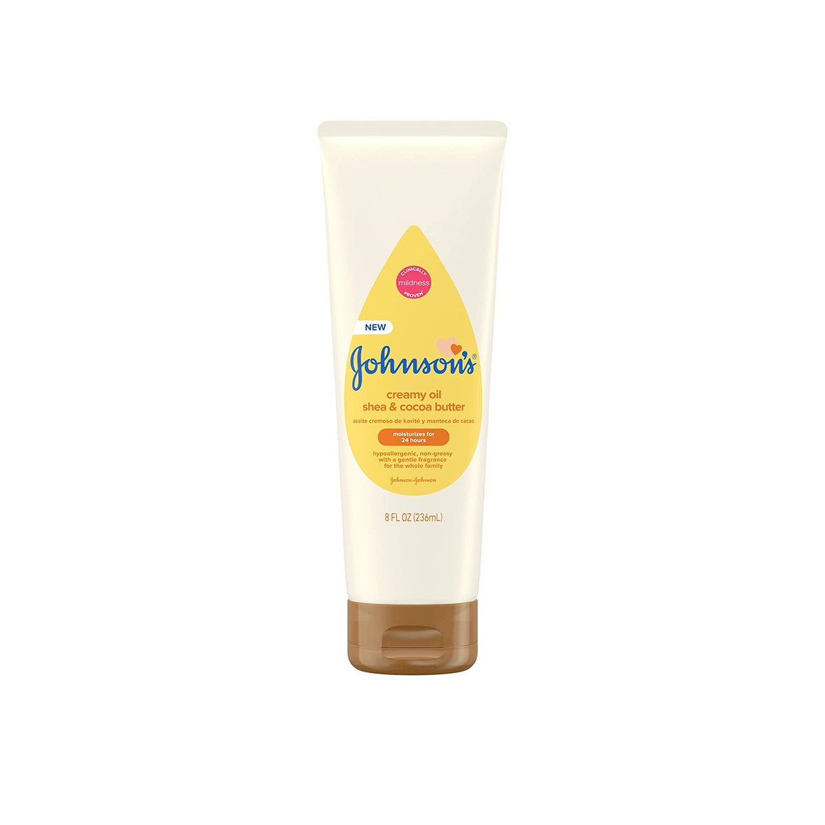 JOHNSONS USA BABY CREAMY OIL 236ML SHEA & COCOA BUTTER
