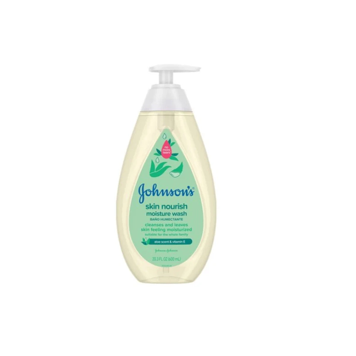 JOHNSONS USA BABY MOISTURE WASH 600ML ALOE SCENT