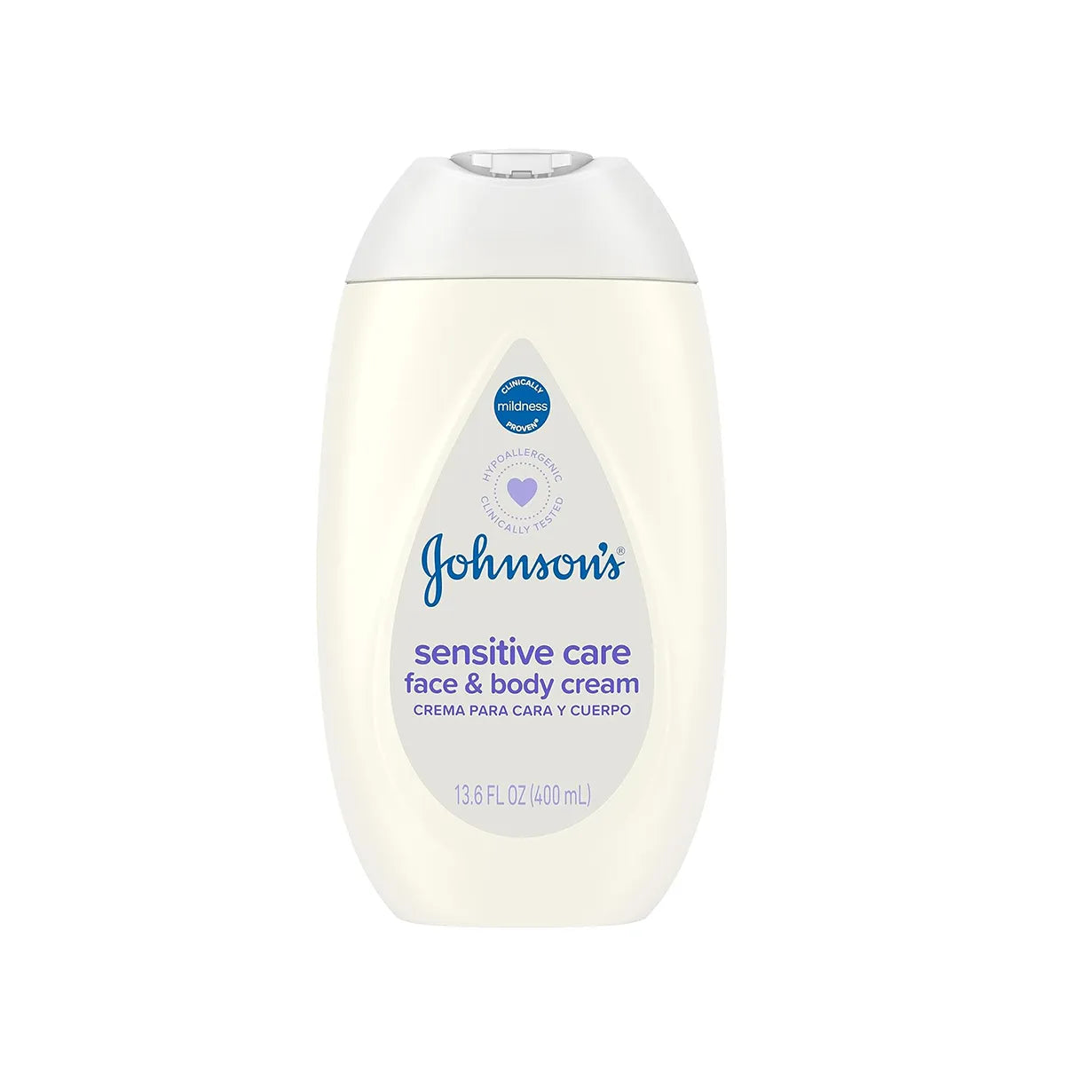 JOHNSONS FACE & BODY CREAM 400ML SENSITIVE CARE
