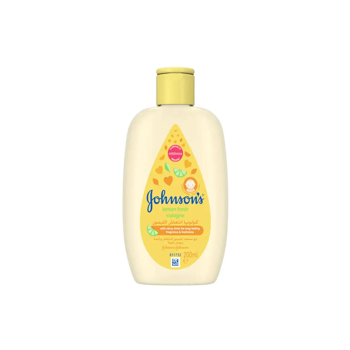 JOHNSONS BABY COLOGNE 200ML LEMON FRESH