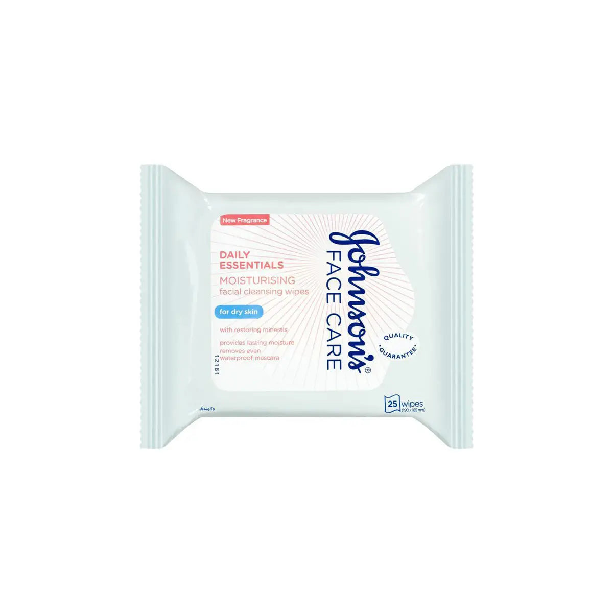 JOHNSONS FACE CARE WIPES 25CS DRY SKIN