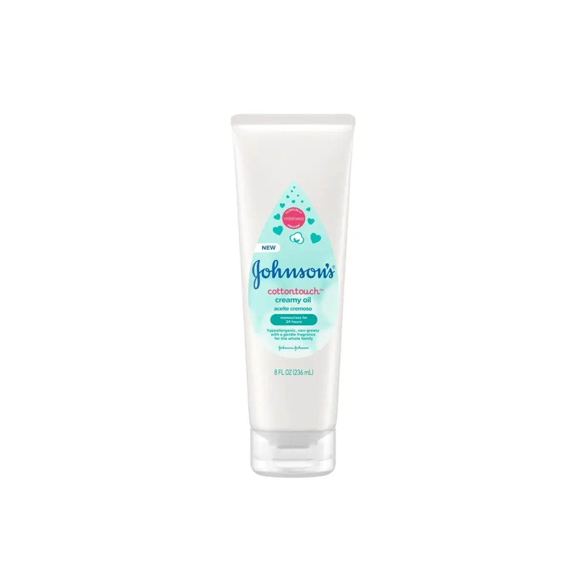 JOHNSONS USA BABY CREAMY OIL 236ML COTTONTOUCH