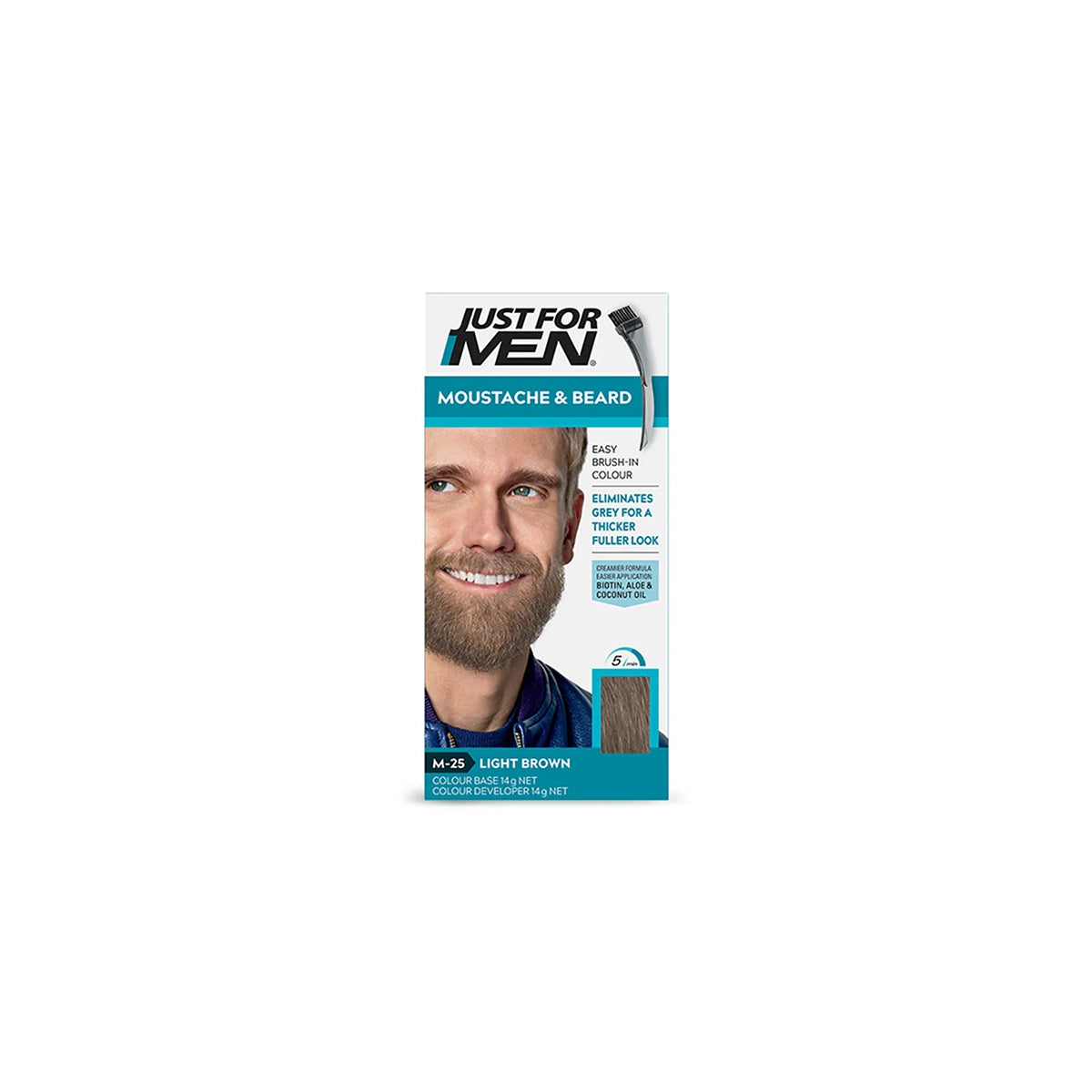 JUST FOR MEN COLOR BEARD LIGHT BROWN