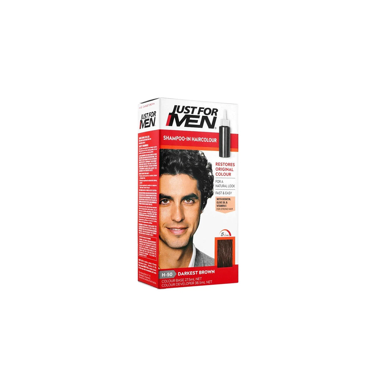 JUST FOR MEN COLOR HAIR DARKEST BROWN