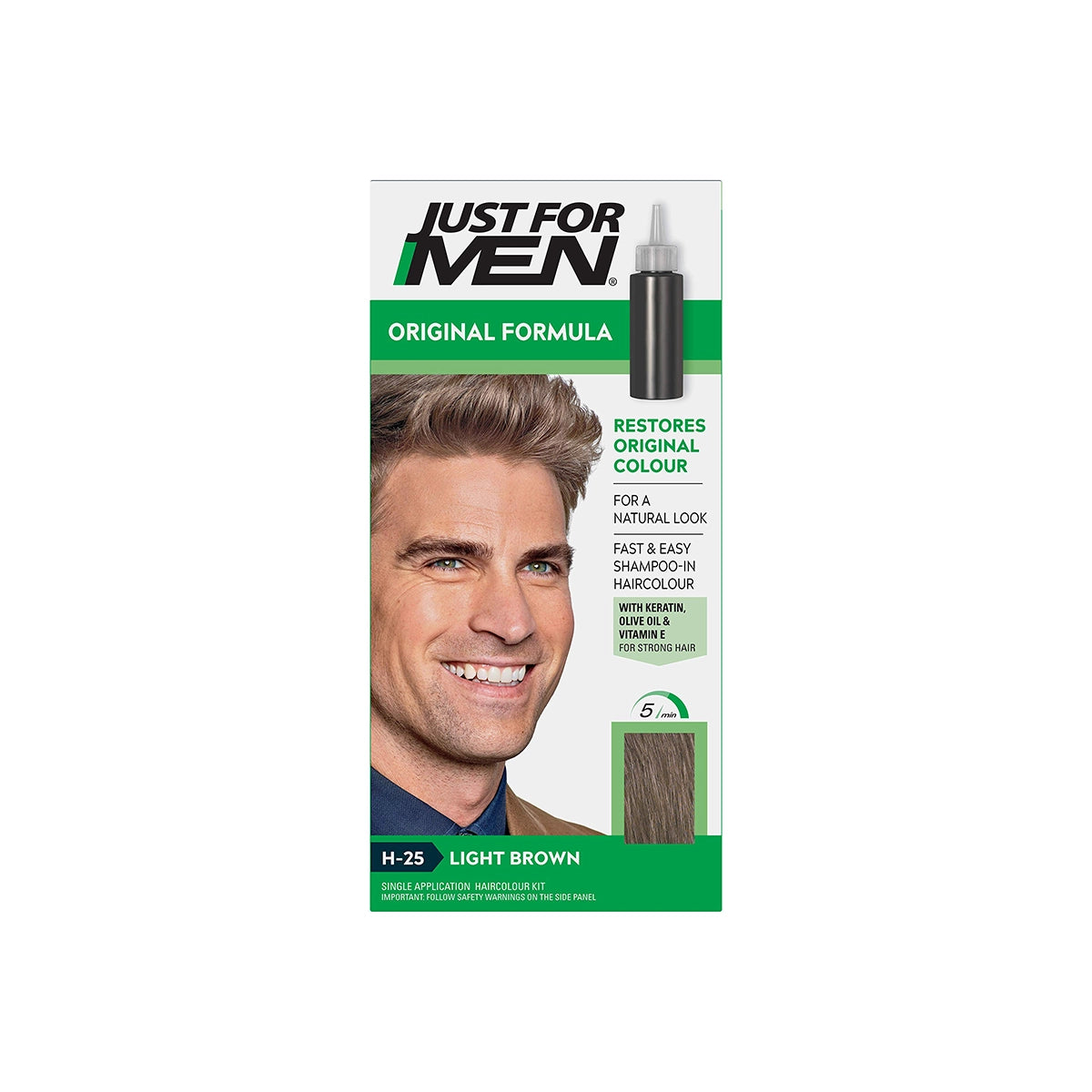 JUST FOR MEN COLOR HAIR LIGHT BROWN
