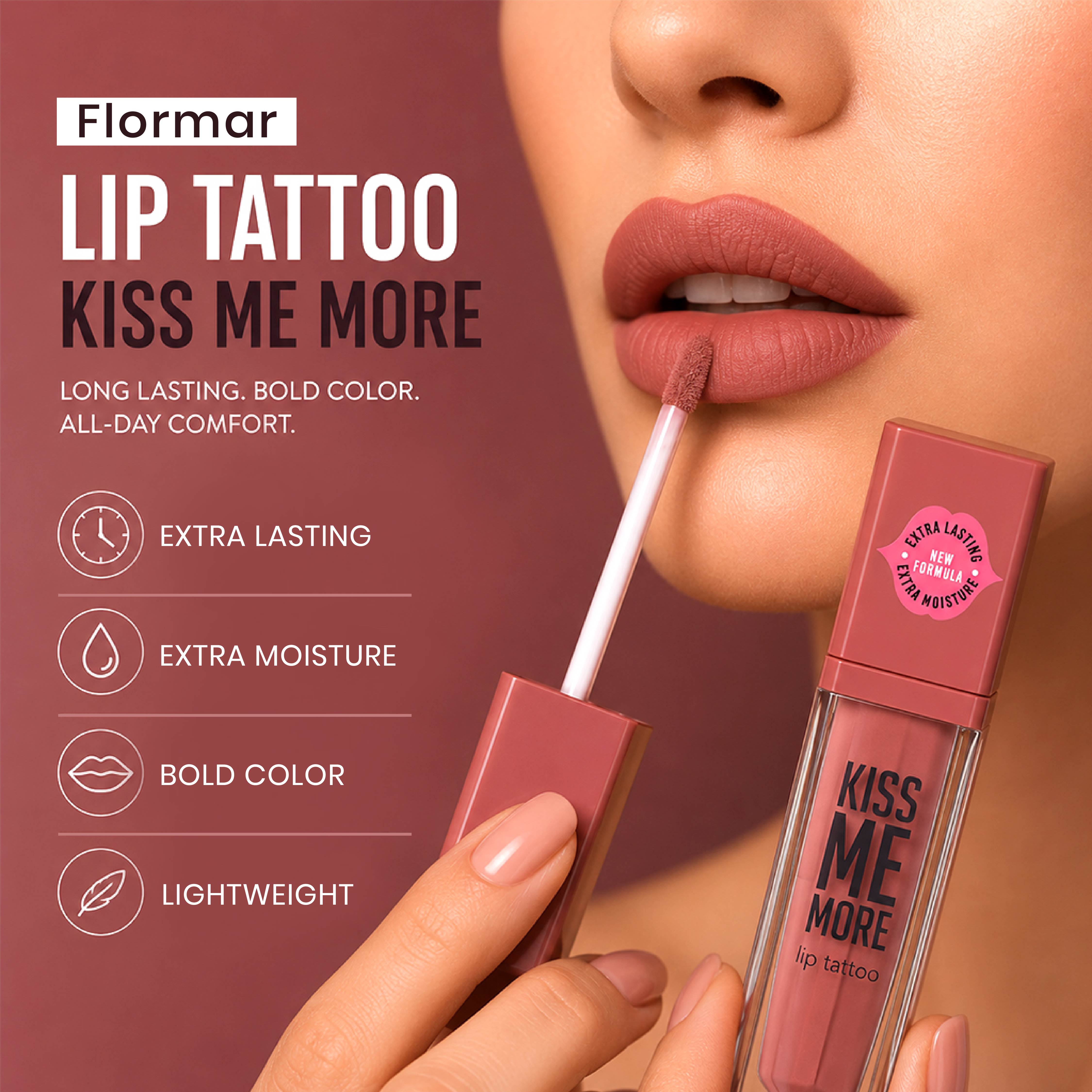 FLORMAR LIP TATTO KISS ME MORE