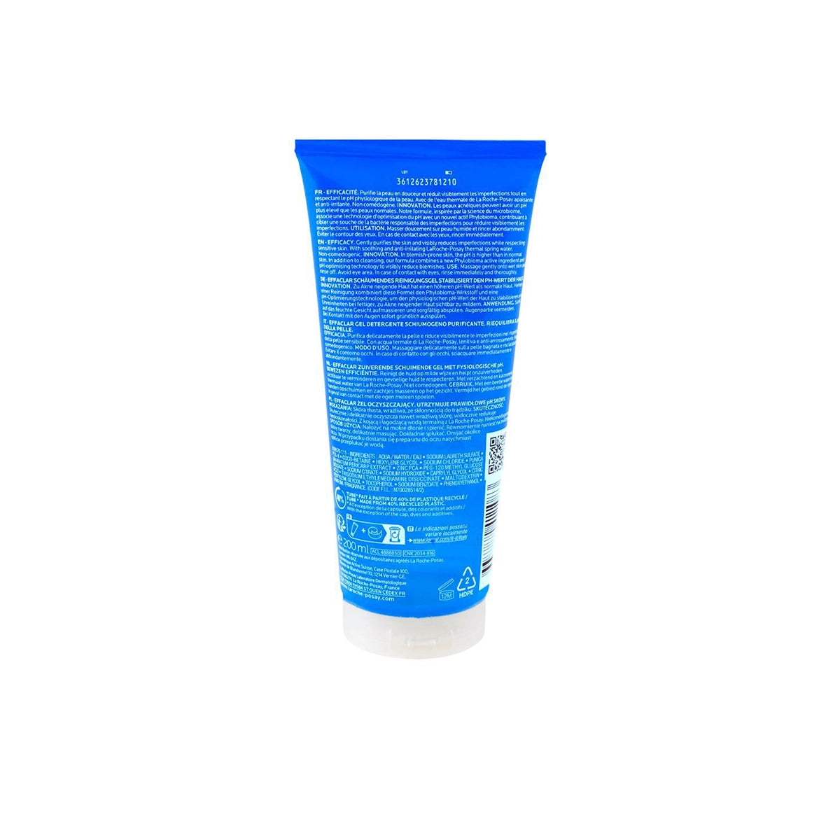 LA ROCHE POSAY EFFACLAR PURIFYING FOAMING GEL CLEANSER 200ML