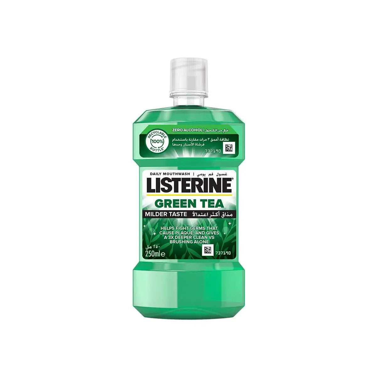 LISTERINE UK MOUTH WASH 250ML GREEN TEA
