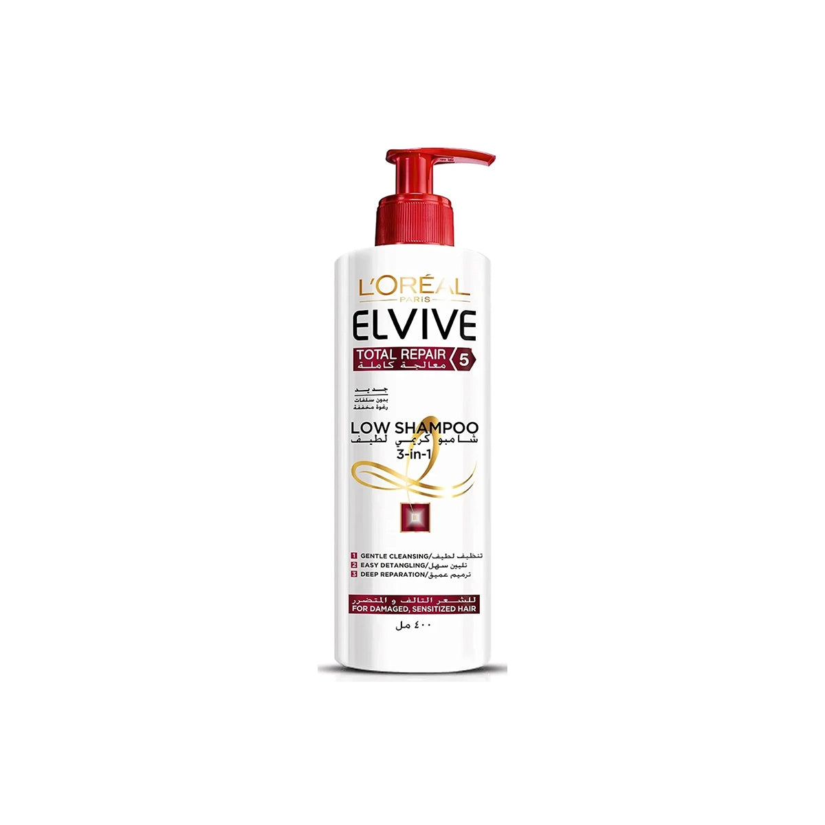 LOREAL ELVIVE LOW SHAMPOO 400ML TOTAL REPAIR 5