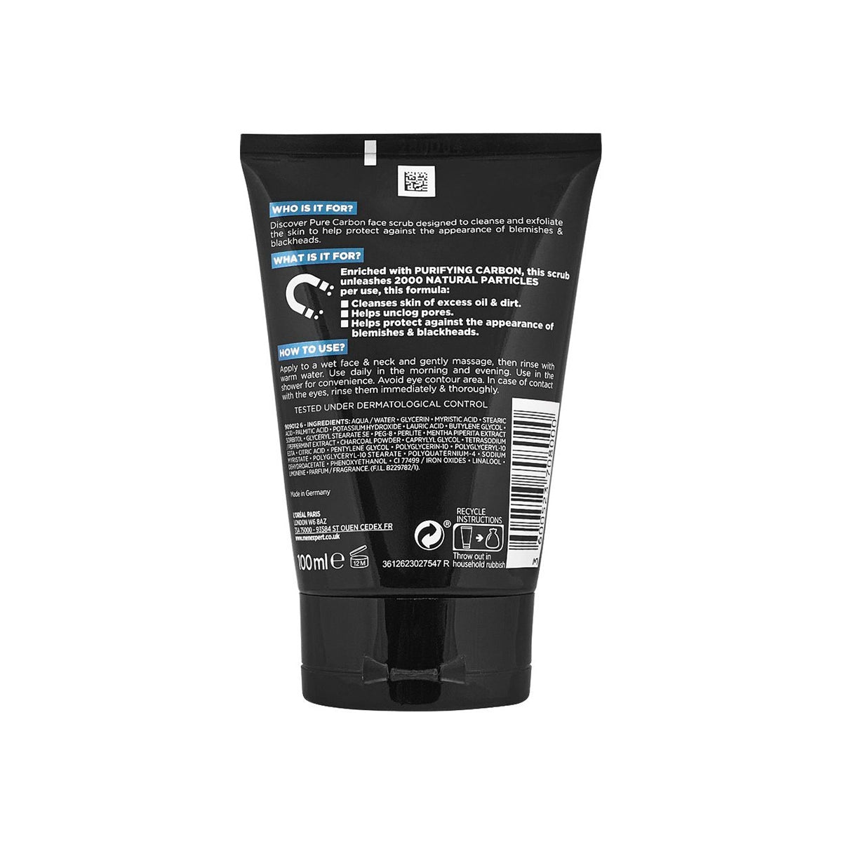 LOREAL MEN EXPERT FACE WASH 100ML PURE CARBON 3IN1