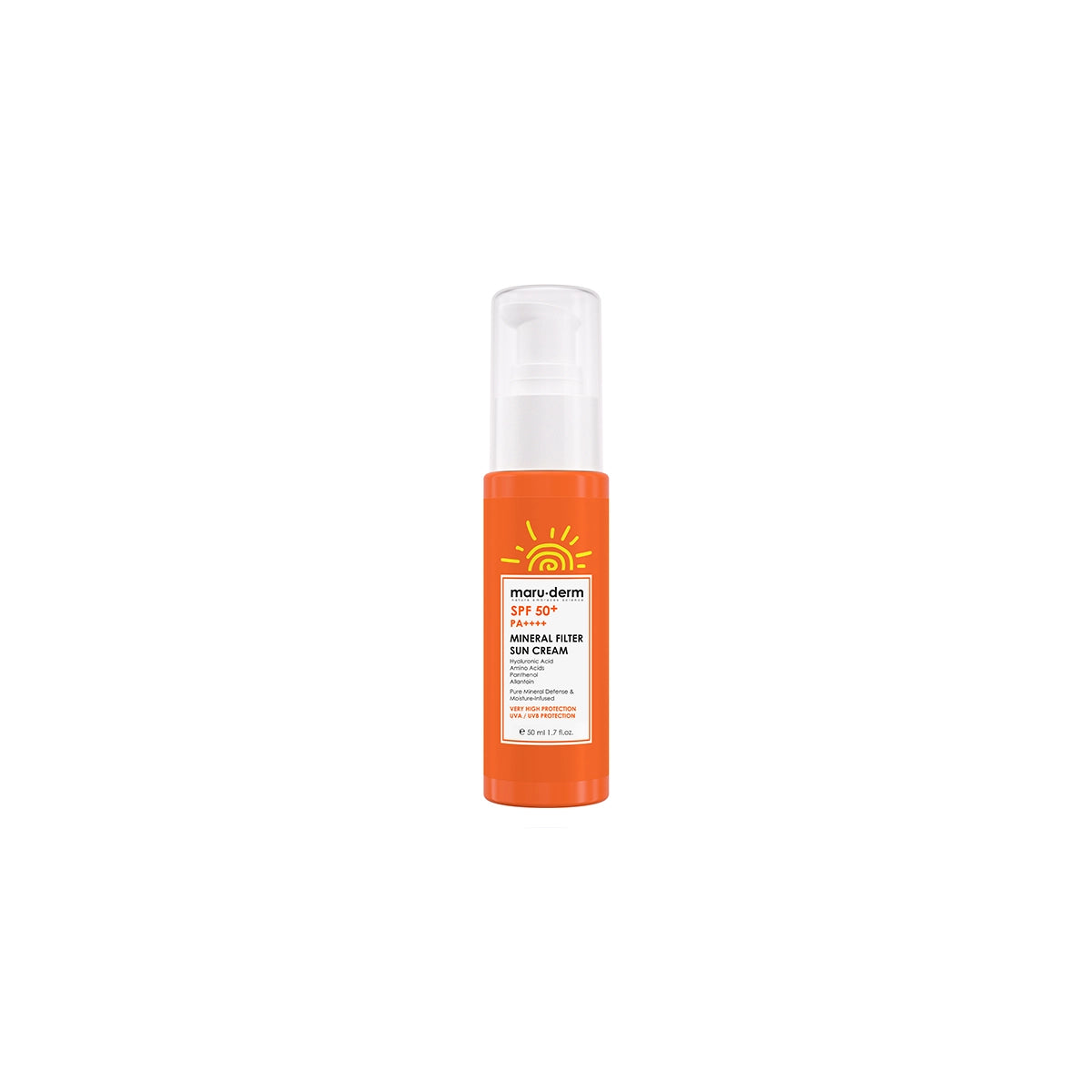 MARU DERM SPF50+ SUN CREAM MINERAL FILTER 50ML
