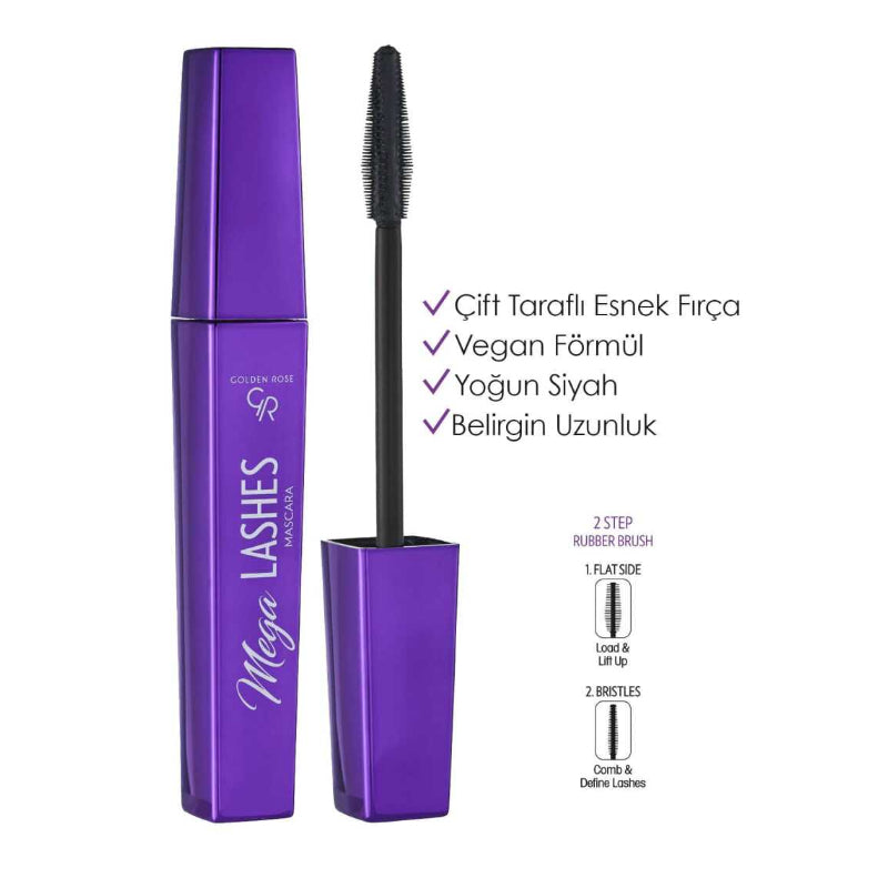 GOLDEN ROSE MASCARA MEGA LASHES