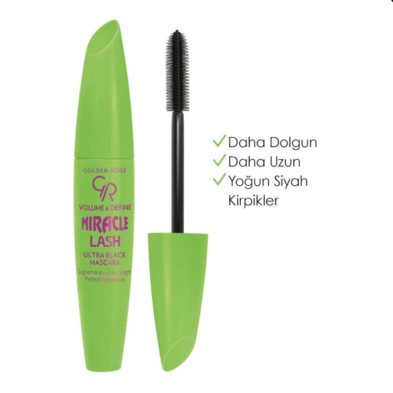 GOLDEN ROSE MASCARA MIRACLE LASH BLACK