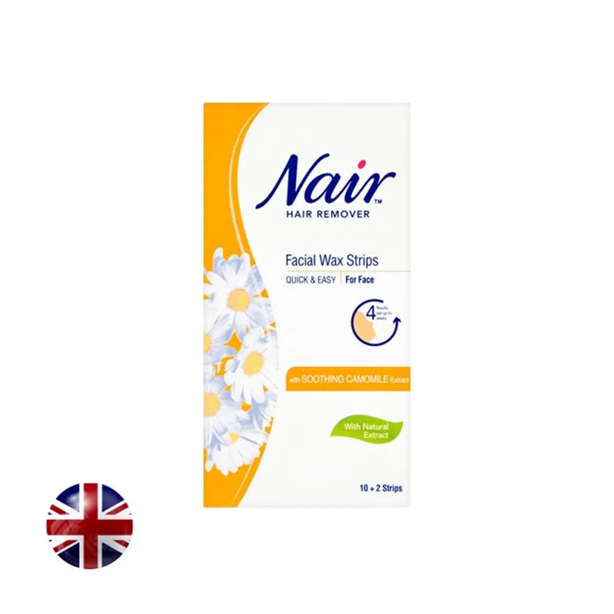 NAIR FACE WAX STRIPS 12CS NATURAL  10+2 P