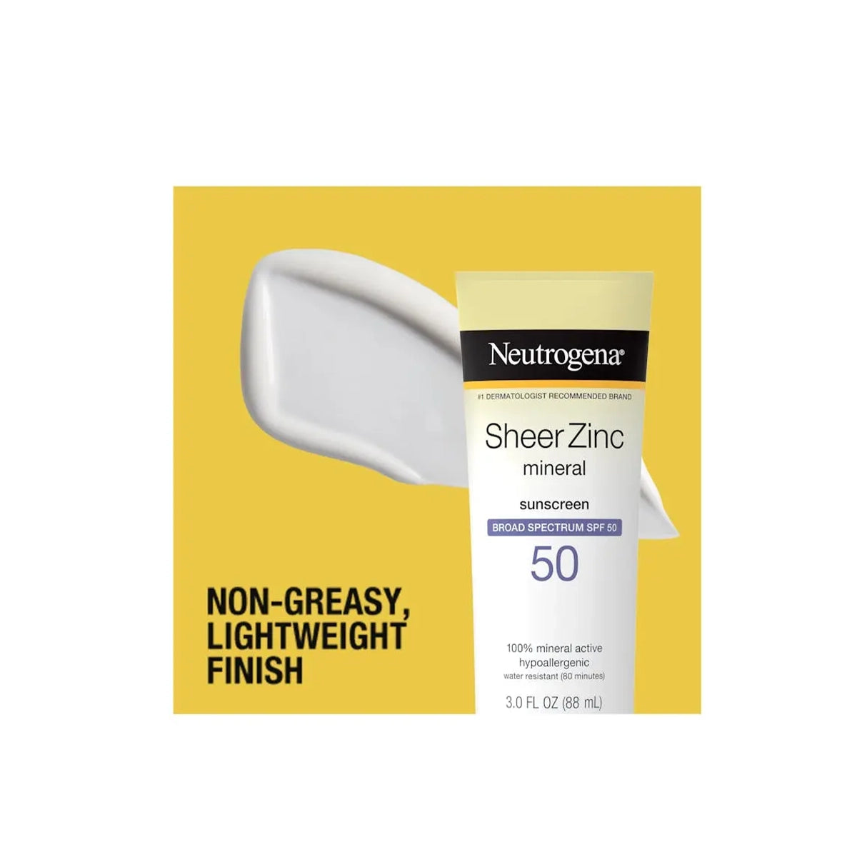 NEUTROGENA SUNSCREEN SHEER ZINC DRY TOUCH SPF50 88ML
