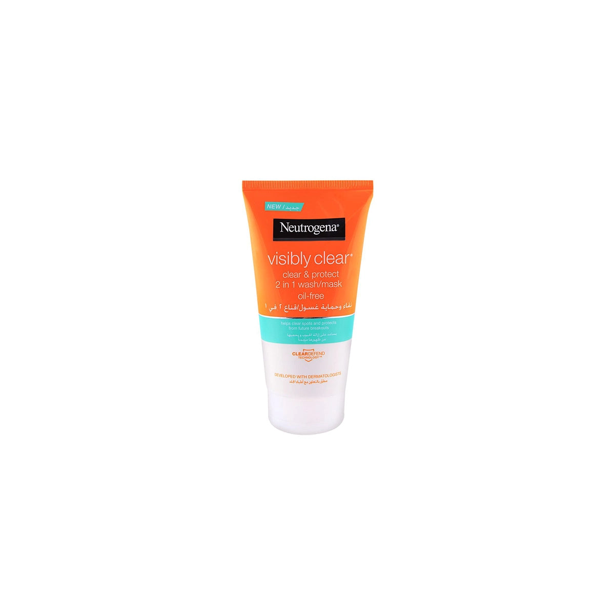 NEUTROGENA VISIBLY CLEAR & PROTECT 2 IN 1 WASH & MAK 150ML