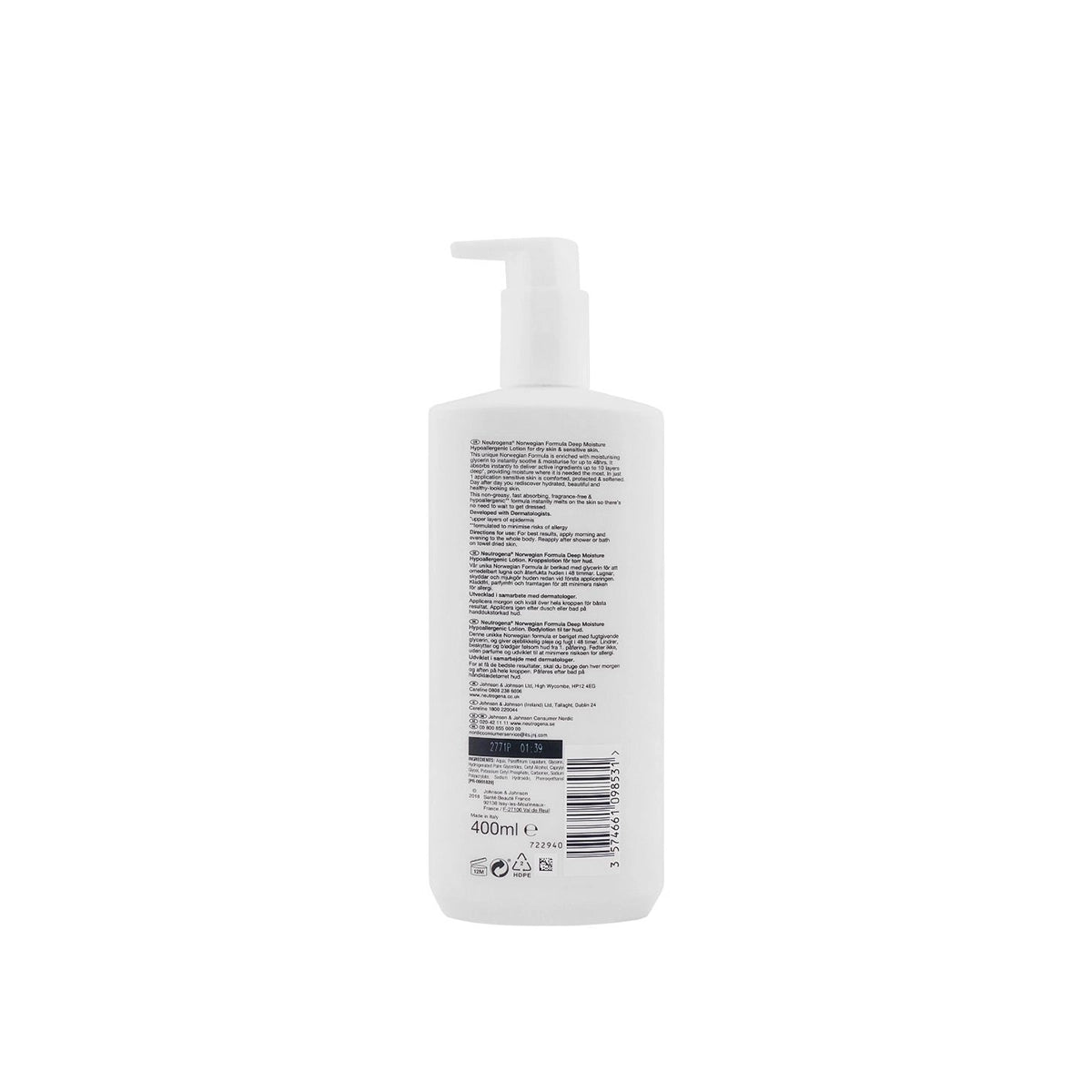 NEUTROGENA BODY LOTION 400ML DEEP MOISTURE DRY SKIN