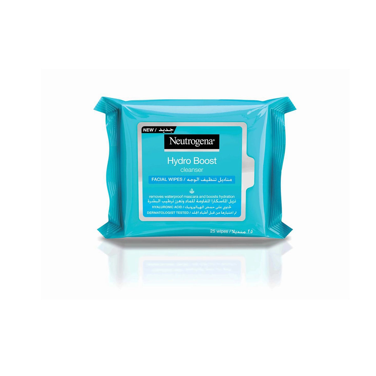 NEUTROGENA HYDRO BOOST CLEANSER FACIAL WIPES 25PCS
