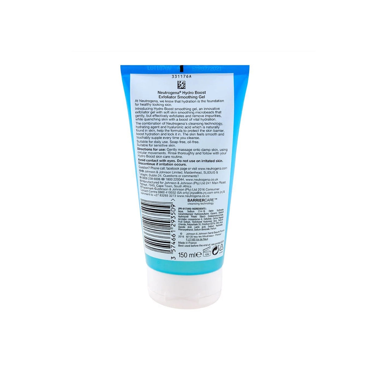 NEUTROGENA HYDRO BOOST SMOOTHING GEL EXFOLIATOR 150ML