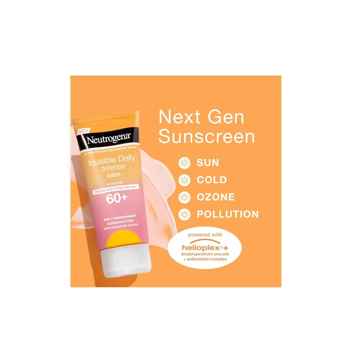 NEUTROGENA SUNSCREEN INVISIBLE DAILY DEFENCE LOTION SPF60 FR