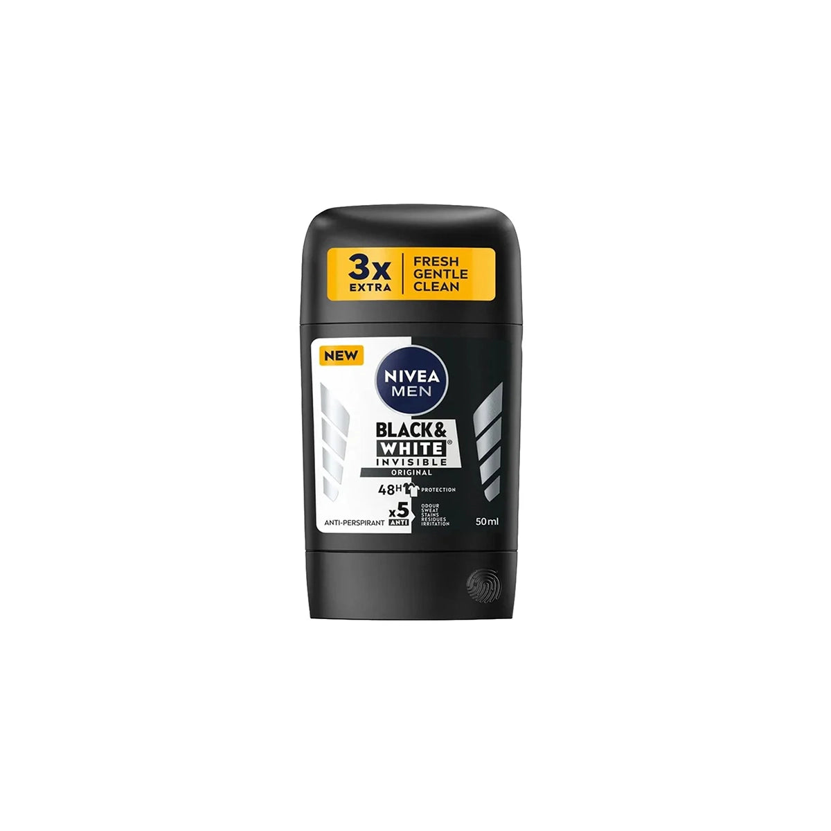 NIVEA MEN DEO STICK 50ML BLACK & WHITE INVISIBLE ORIGINAL