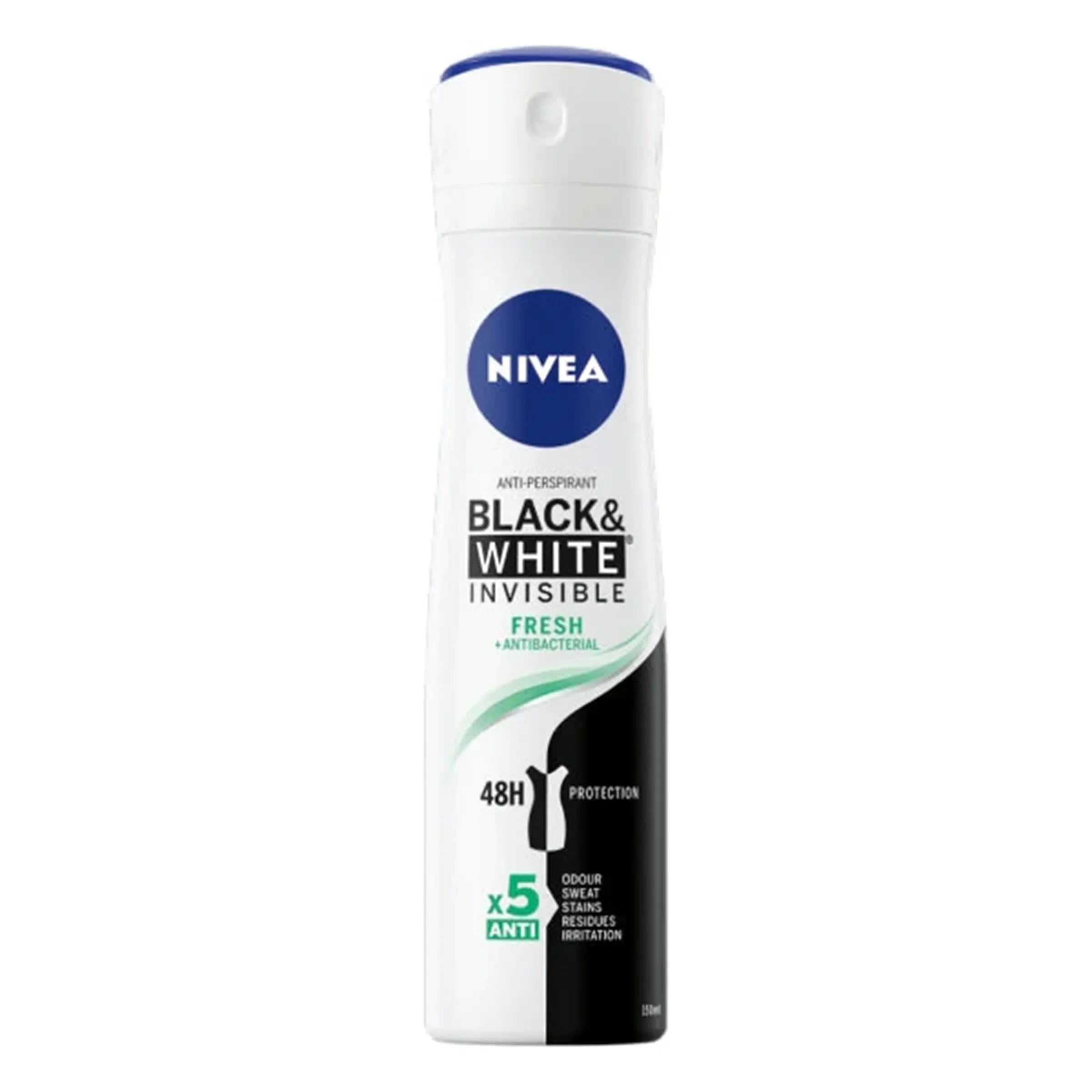 NIVEA BODY SPRAY 150ML BLACK & WHITE CLEAN