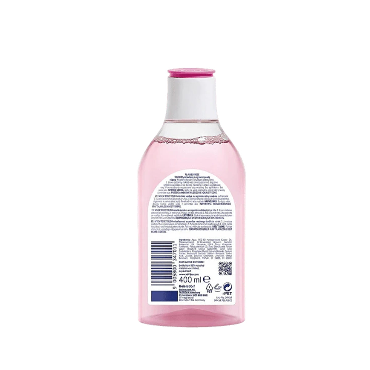 NIVEA MICELLAIR WATER 400ML ROSE TOUCH
